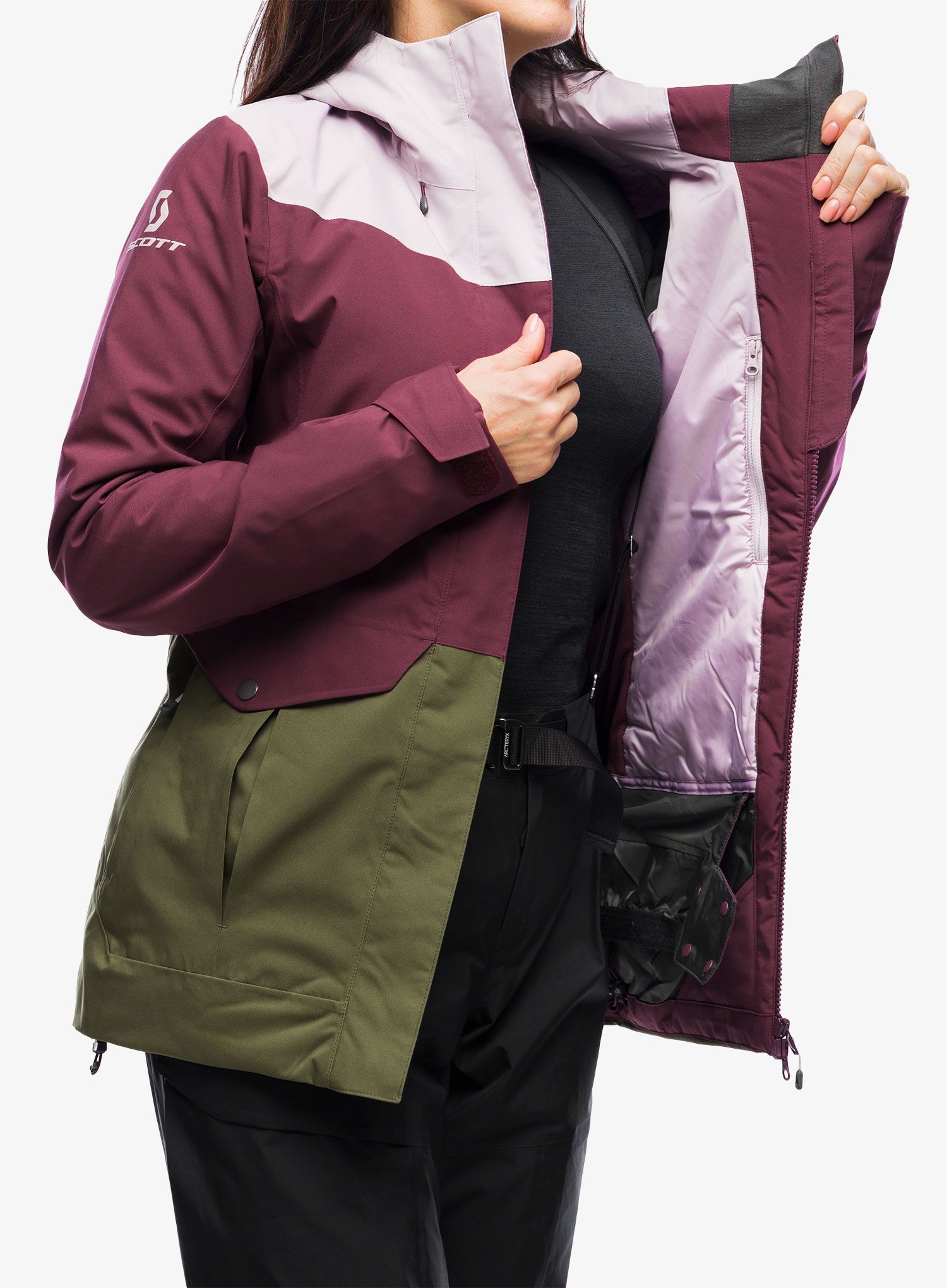 Ženska jakna SCOTT Ultimate Dryo Plus - cloud pink/wild red