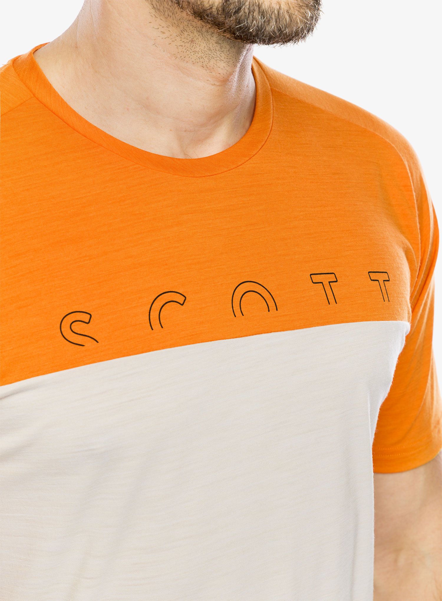 Merino majica SCOTT Tee Defined Merino SS - orange/dust white