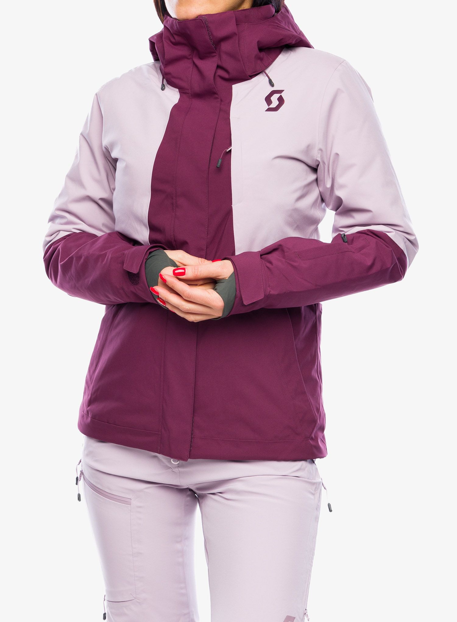 Ženska jakna SCOTT Ultimate Dryo 10 Jacket - wild red/cloud pink