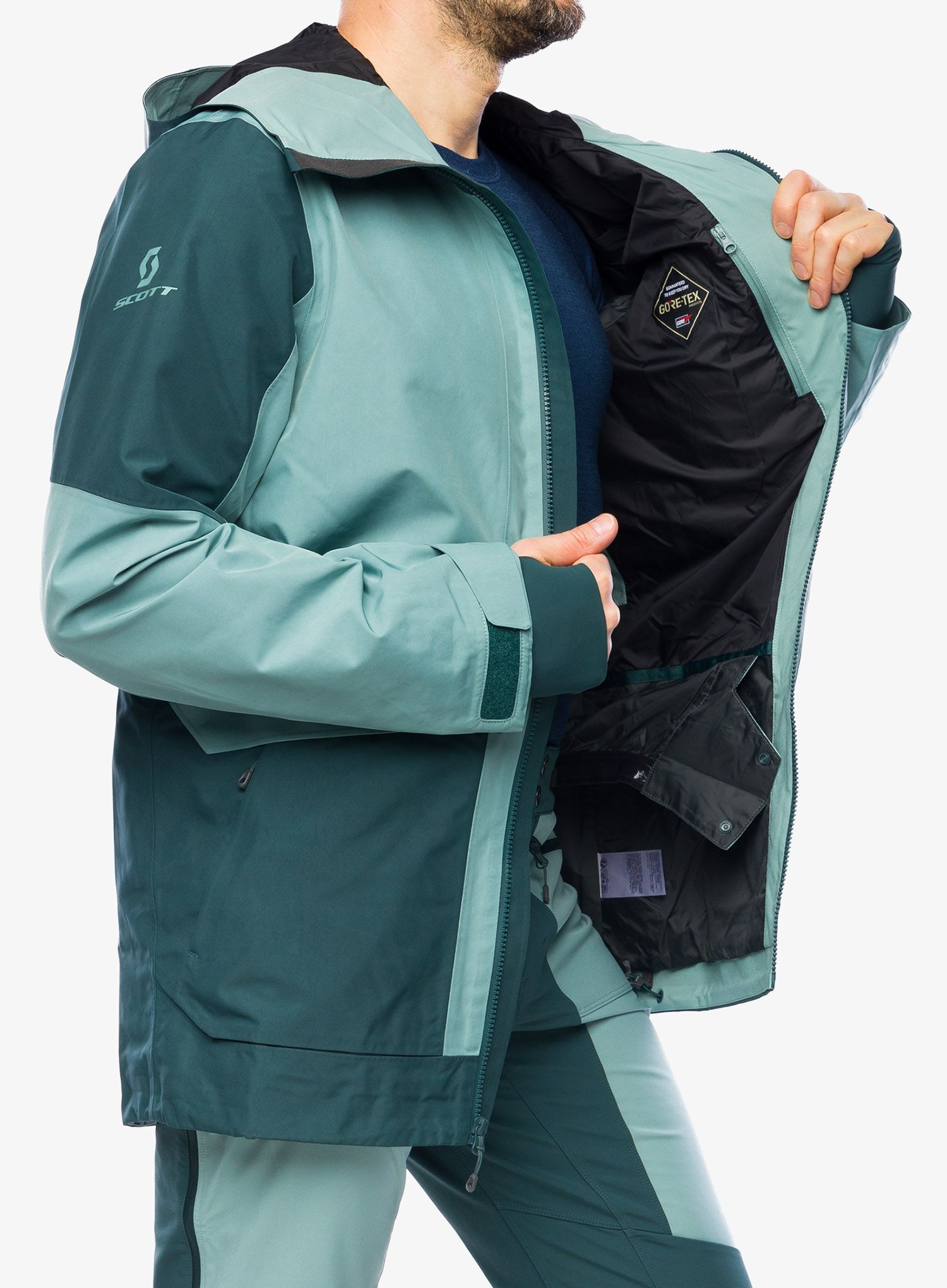 Nepremočljiva jakna SCOTT Vertic GTX 2L Jacket - aruba green/northern mint grn