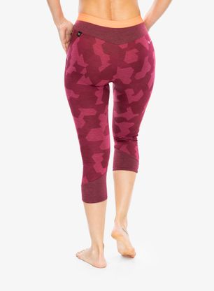 Ženske termo pajkice Salewa Boe Alpine Merino 3/4 Tight - rhodo red