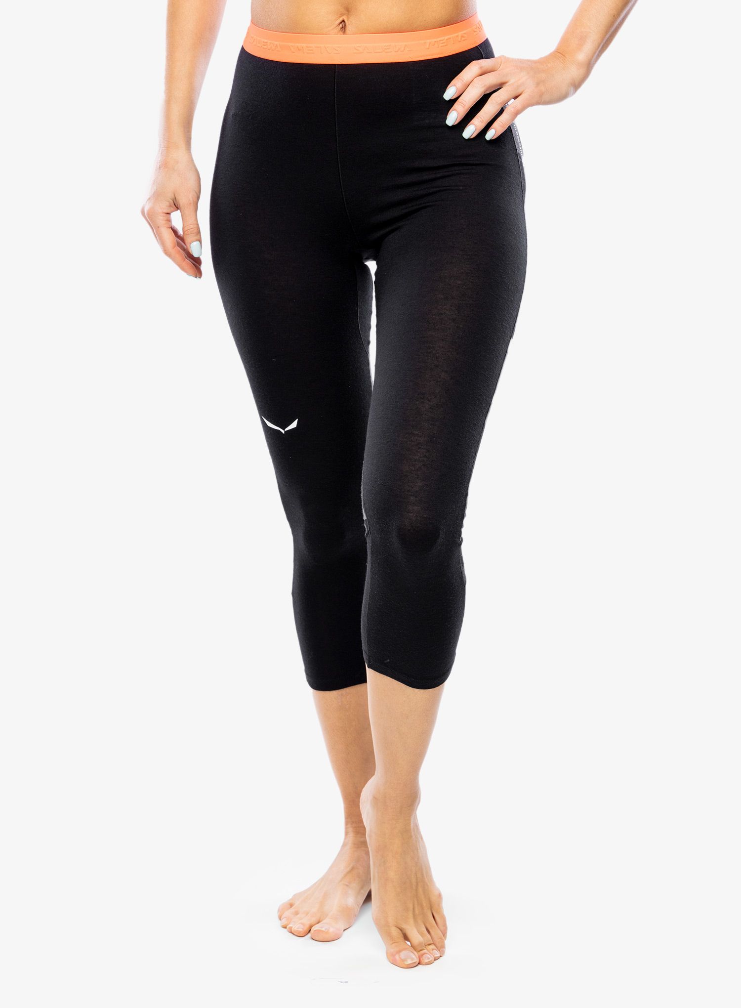 Ženske termo pajkice Salewa Cristallo Warm Amr 3/4 Tight - black out