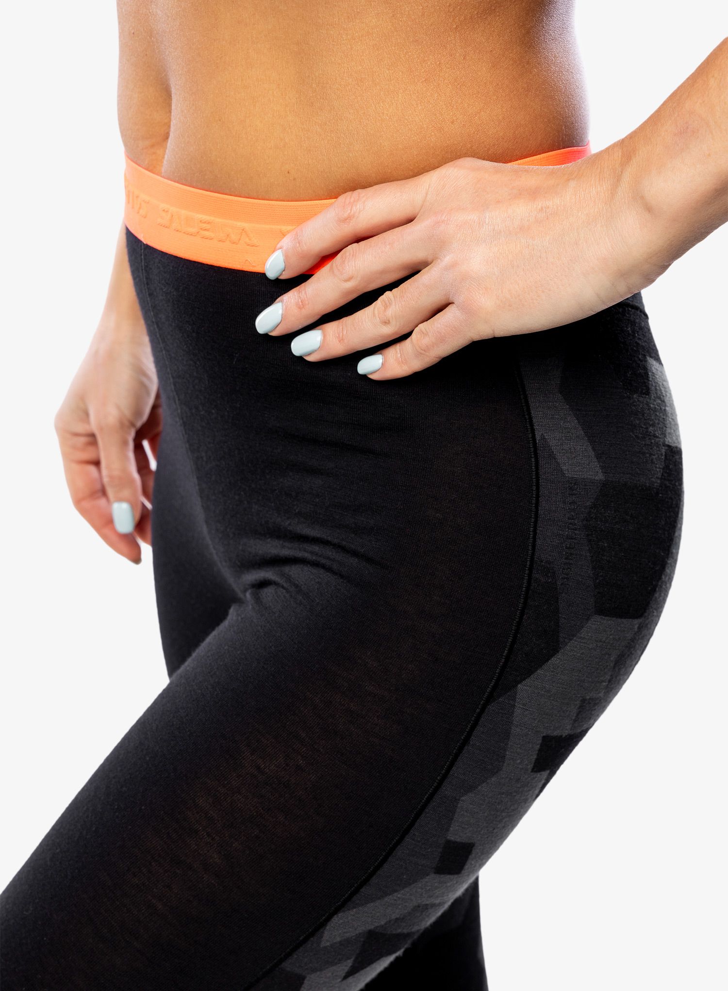 Ženske termo pajkice Salewa Cristallo Warm Amr 3/4 Tight - black out