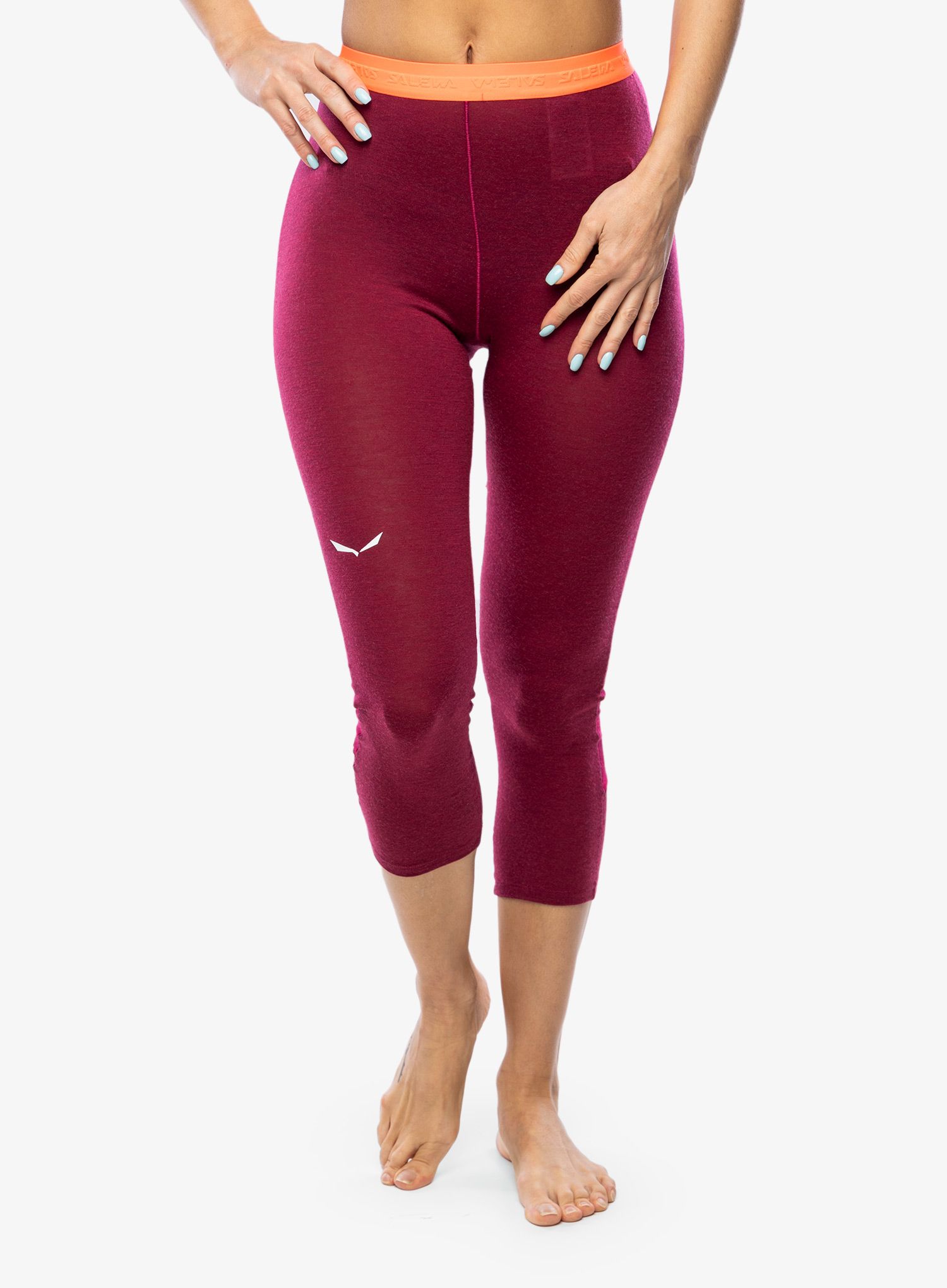 Ženske termo pajkice Salewa Cristallo Warm Amr 3/4 Tight - rhodo red