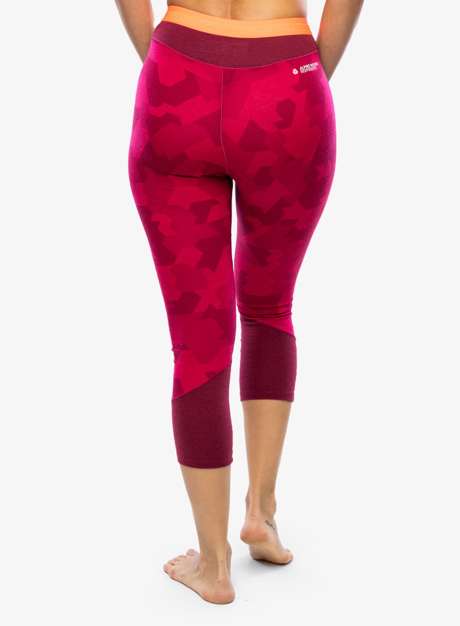 Ženske termo pajkice Salewa Cristallo Warm Amr 3/4 Tight - rhodo red