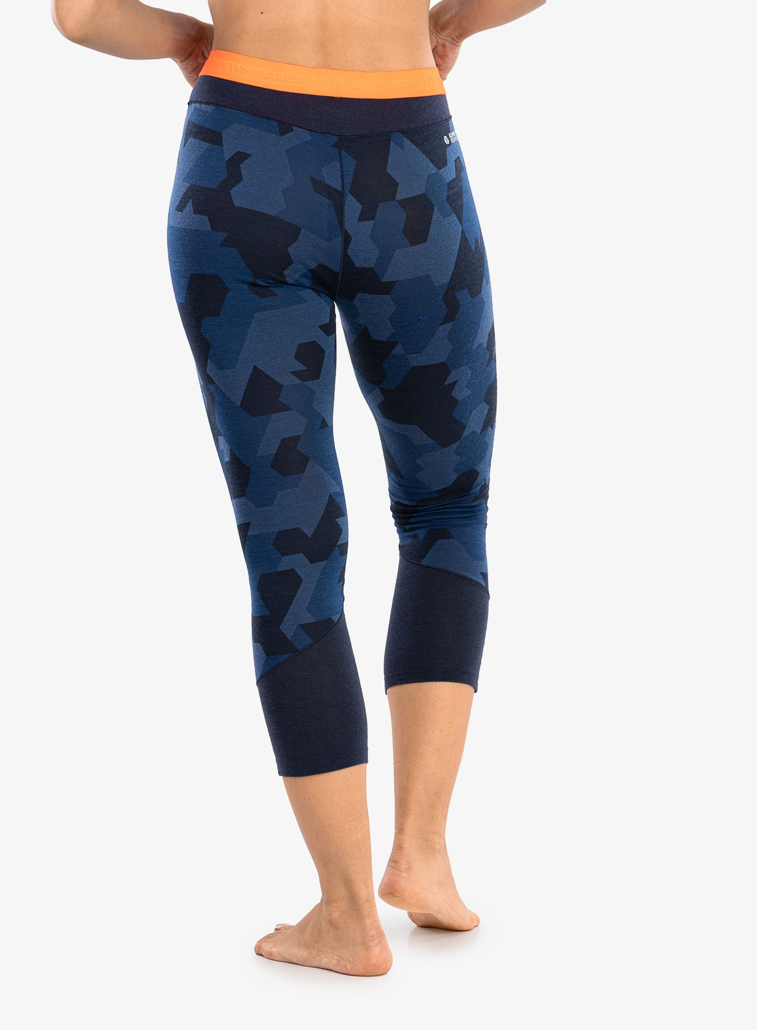 Ženske termo pajkice Salewa Cristallo Warm Amr 3/4 Tight - navy blazer