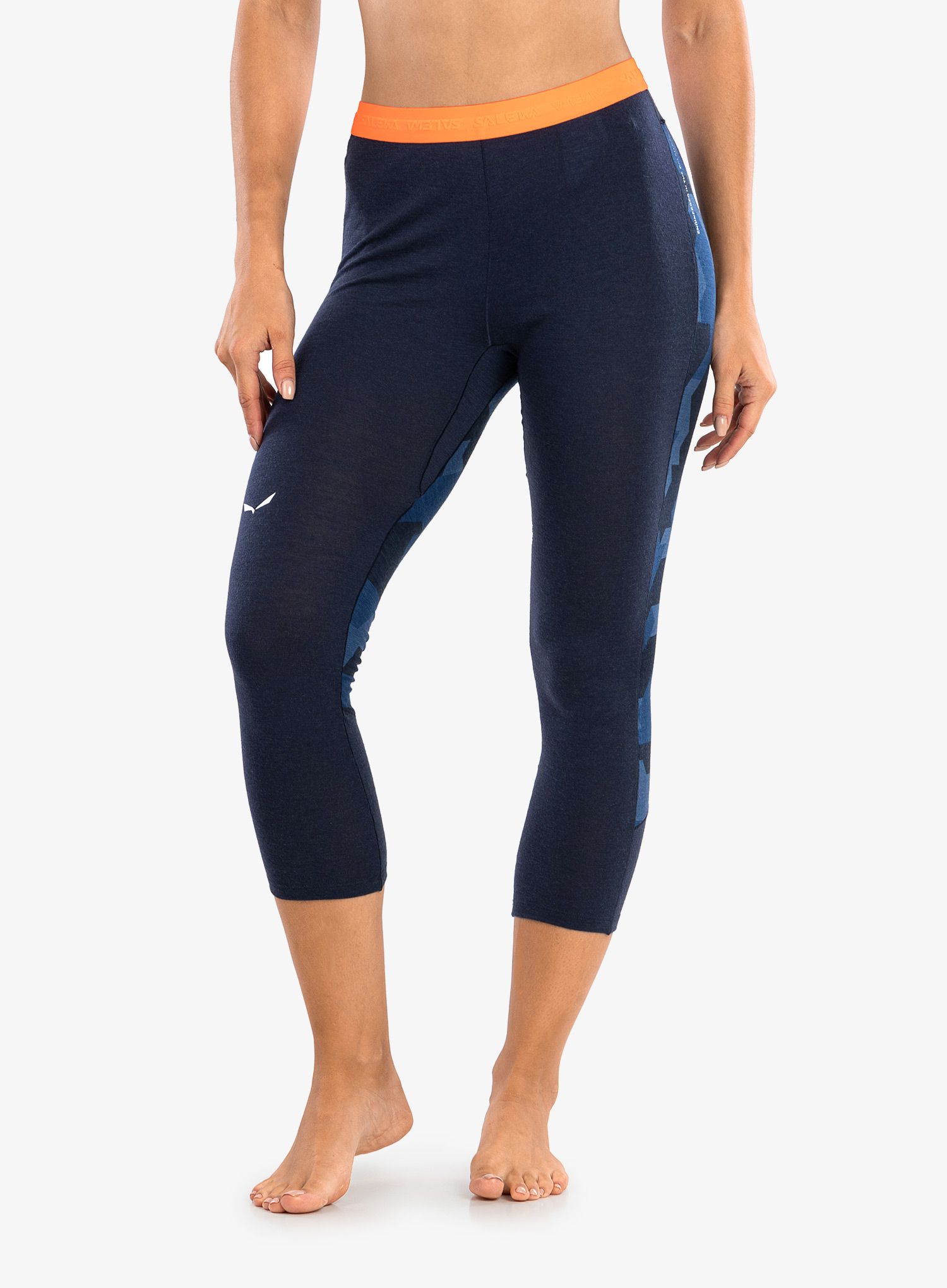 Ženske termo pajkice Salewa Cristallo Warm Amr 3/4 Tight - navy blazer