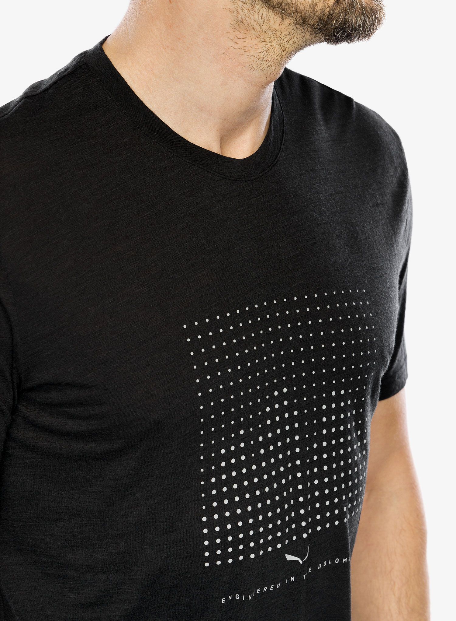 Majica s potiskom Salewa Eagle Dotted Mtn AM T-Shirt - black out