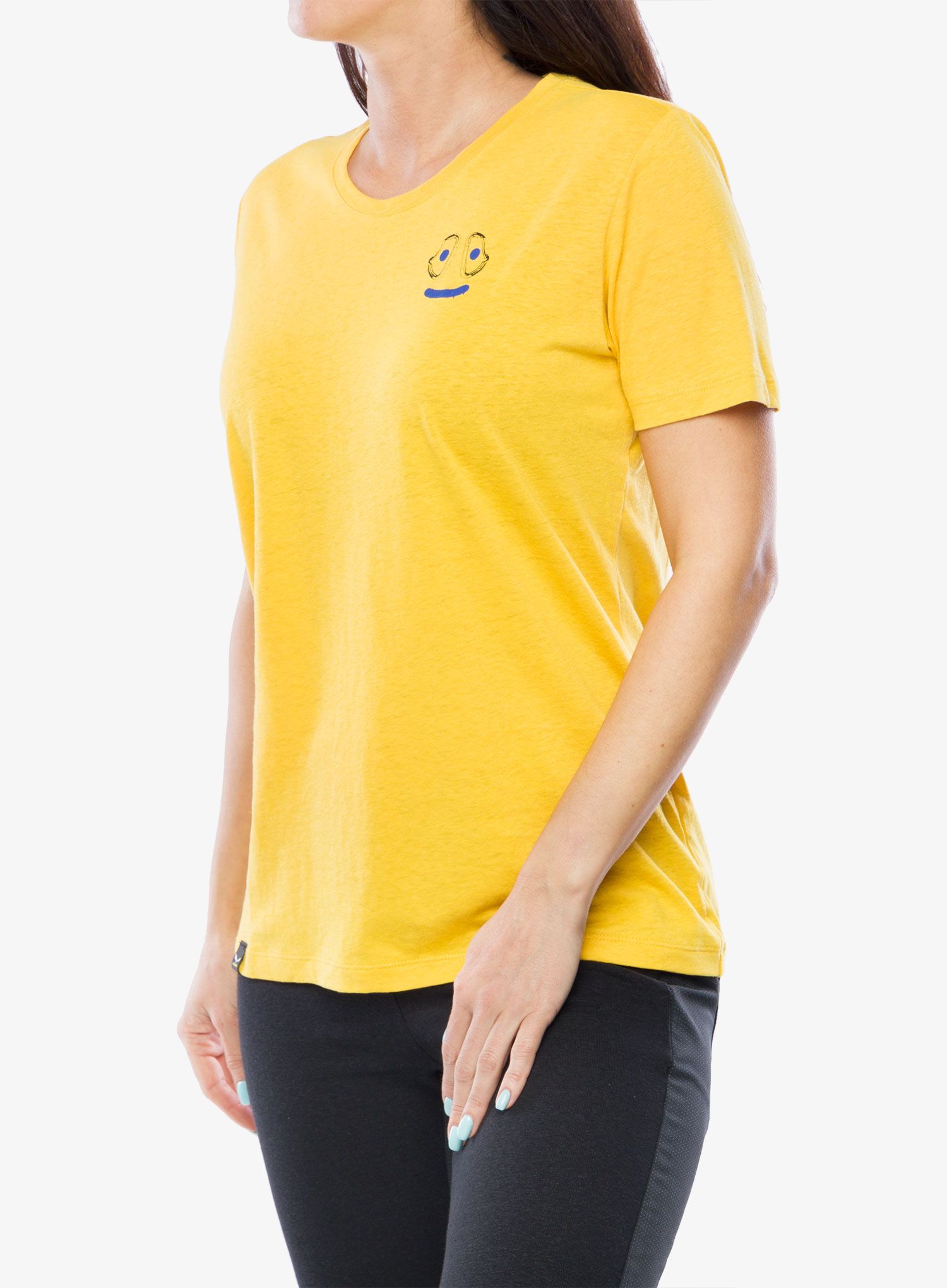 Ženska majica Salewa Lavaredo Hemp Print T-Shirt - gold