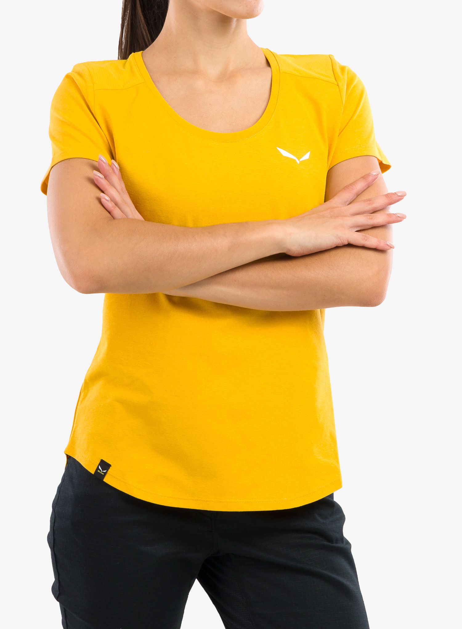 Ženska majica Salewa Alpine Hemp T-Shirt - gold