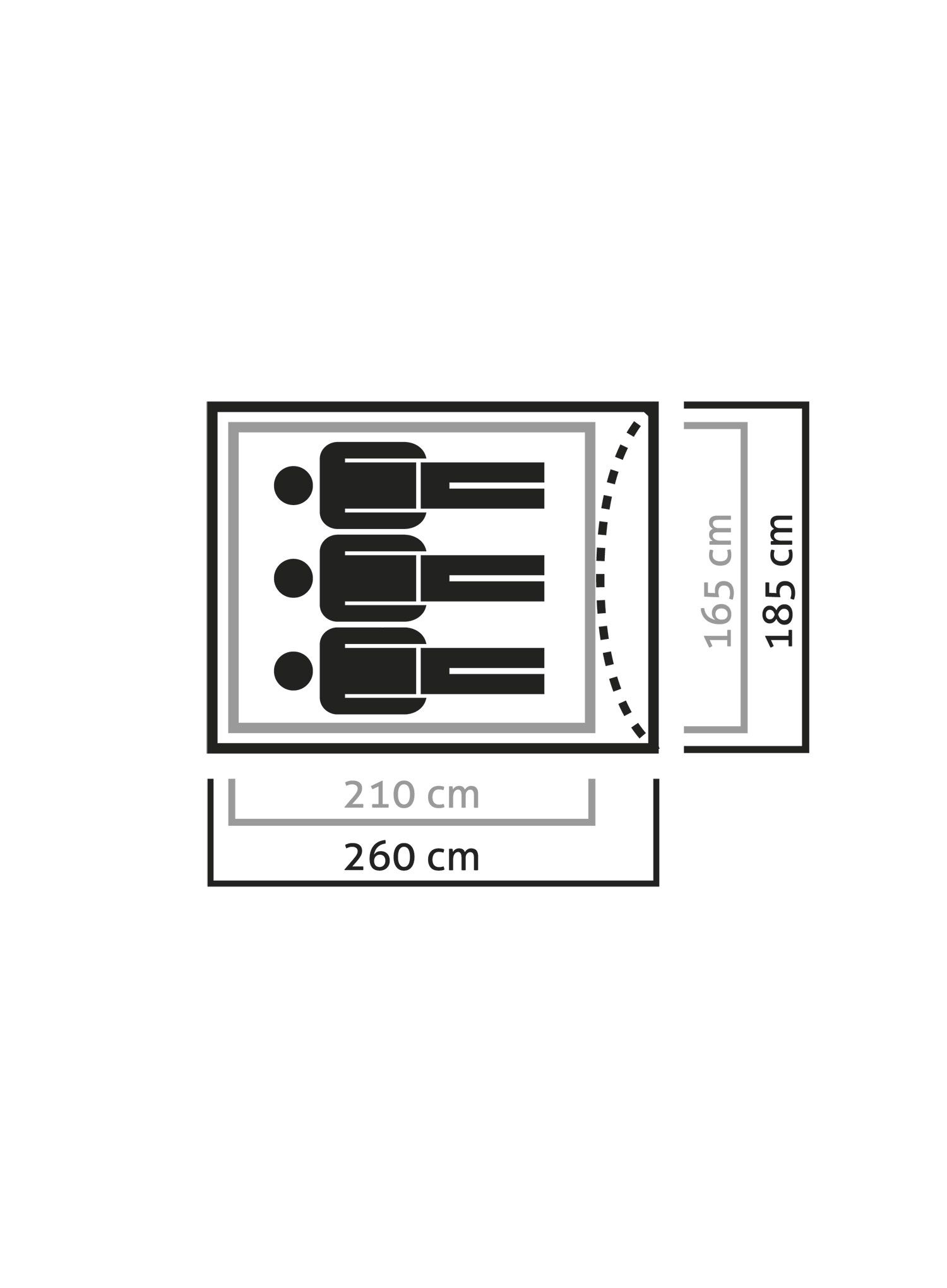 Šotor za 3 osebe Salewa Litetrek Pro III Tent - lightgrey/mango