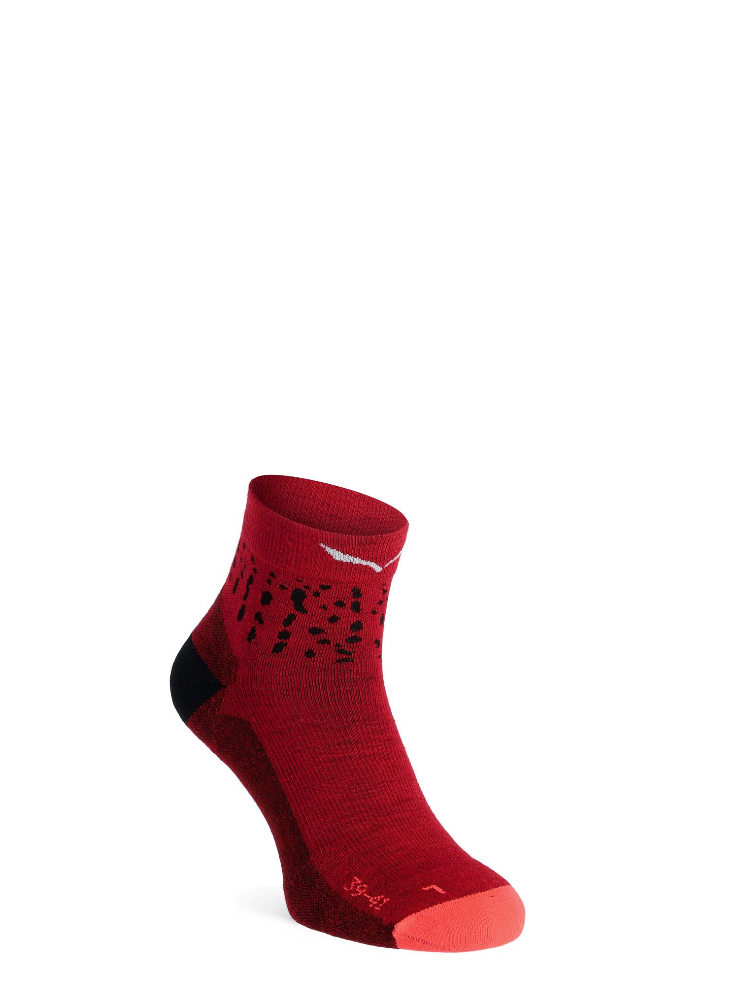 Ženske nogavice Salewa MTN TRN Sal. AM Qrt Sock - flame/syrah