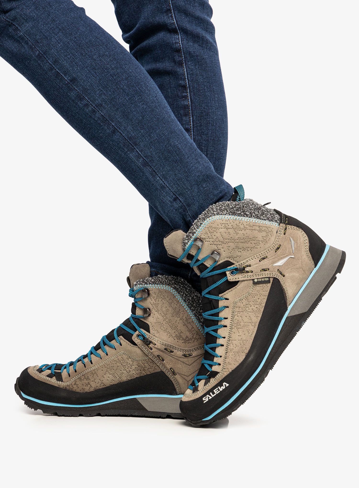 Ženski čevlji Salewa Mountain Trainer 2 Winter GTX - bungee cord/delphinium