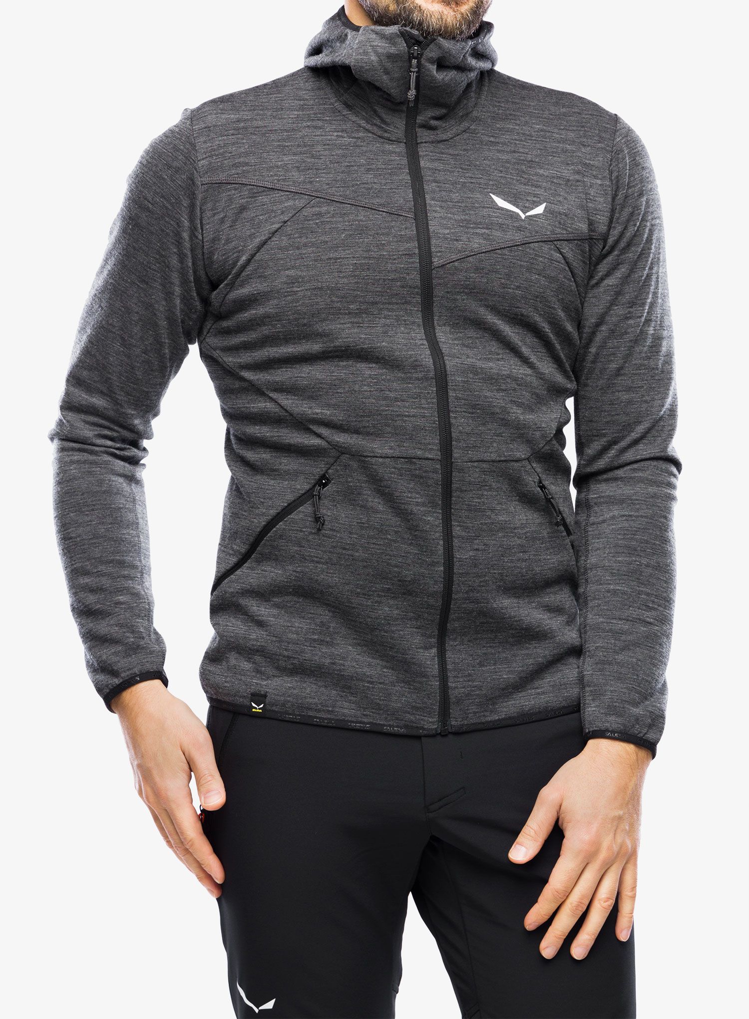 Moška jopica Salewa Nuvolao Alpine Wool Jacket - black out