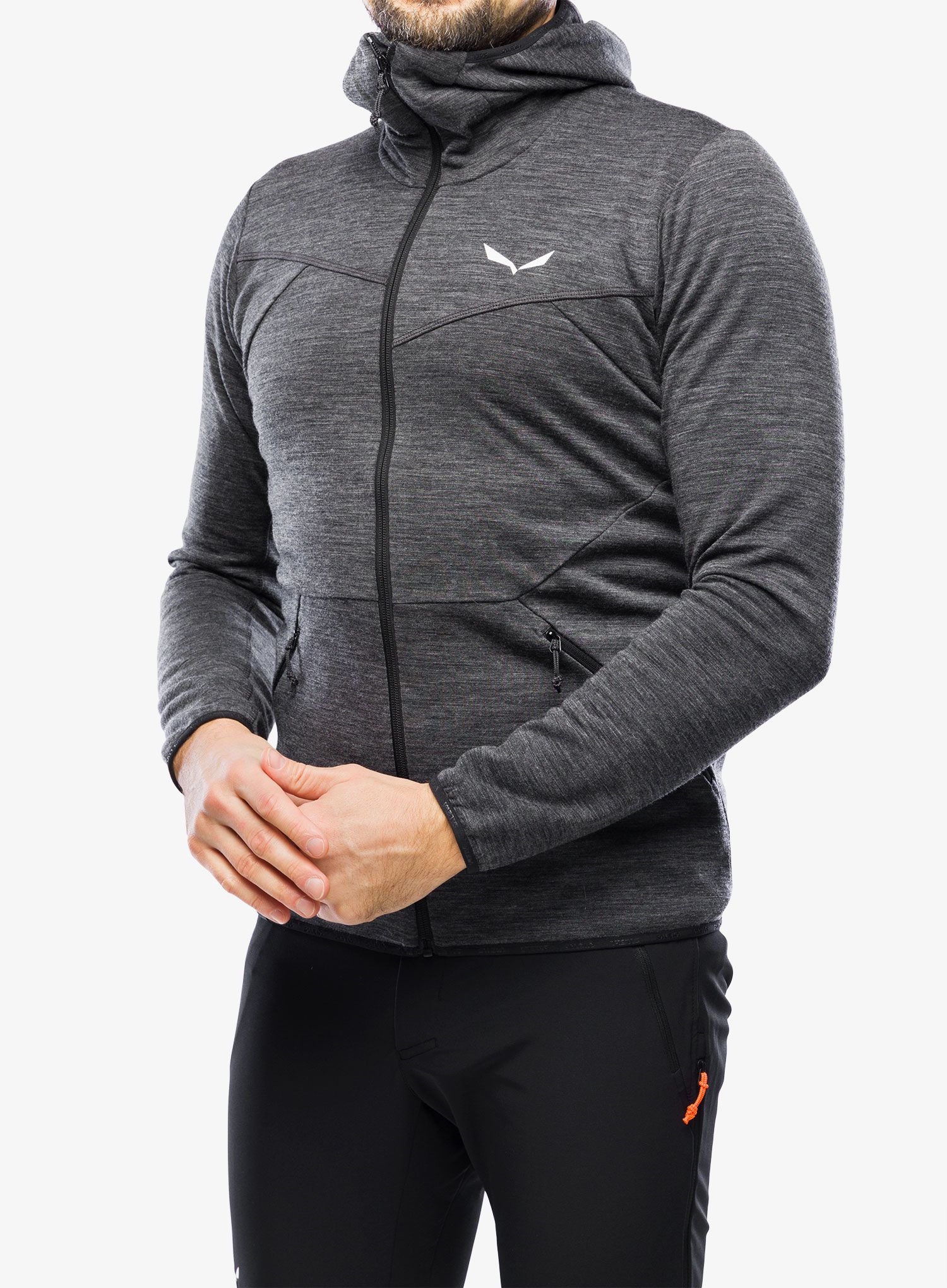 Moška jopica Salewa Nuvolao Alpine Wool Jacket - black out