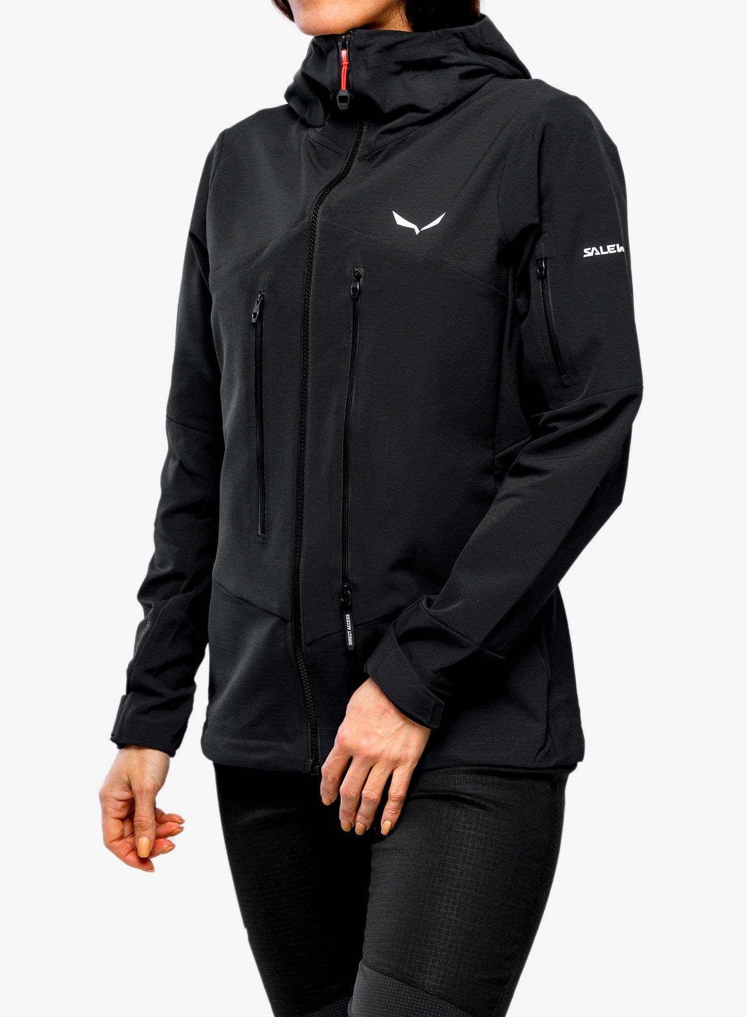 Ženska softshell jakna Salewa Ortles DST Jacket - black out
