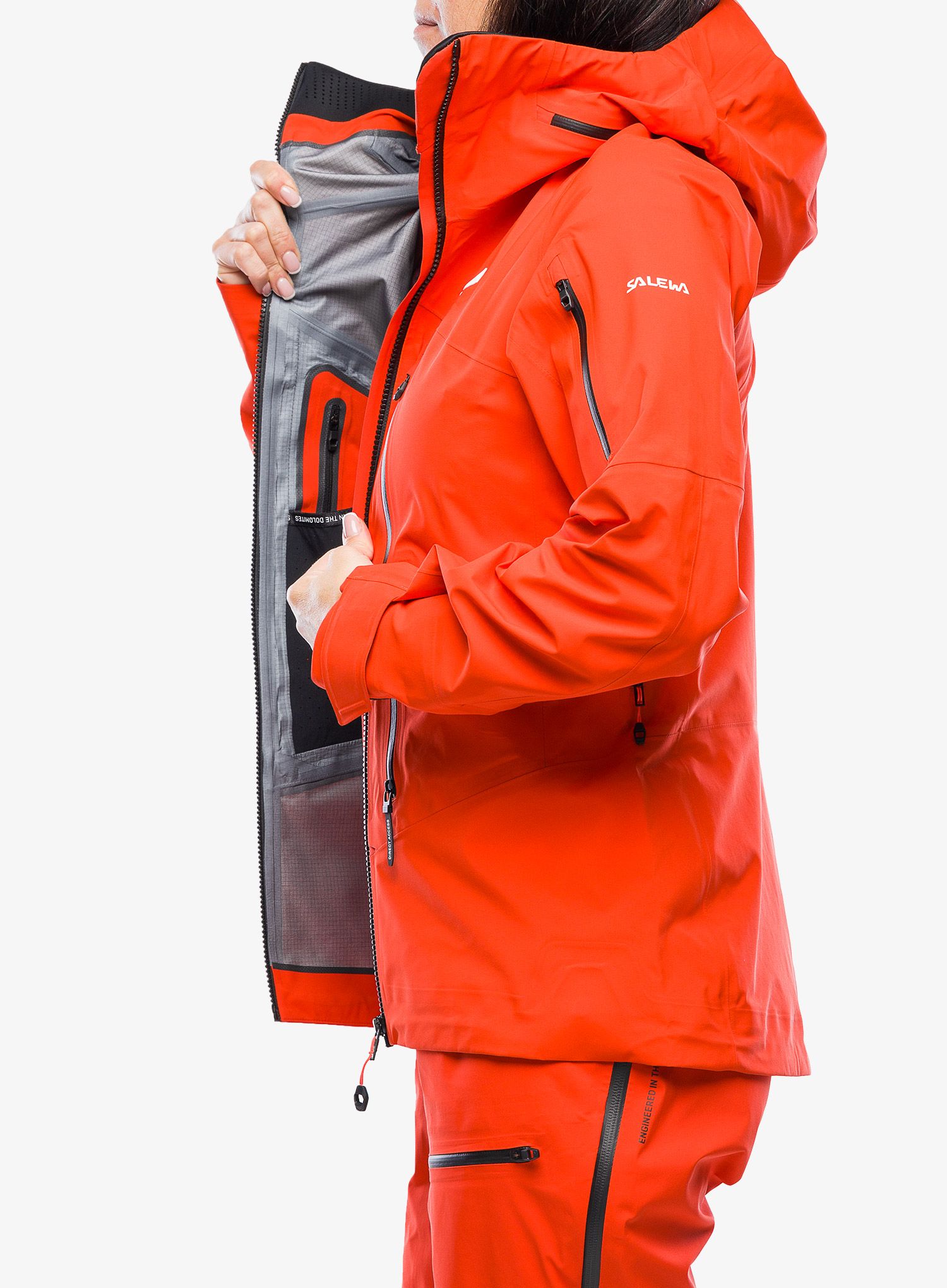 Ženska jakna Salewa Ortles GTX Pro Jacket - flame/flame
