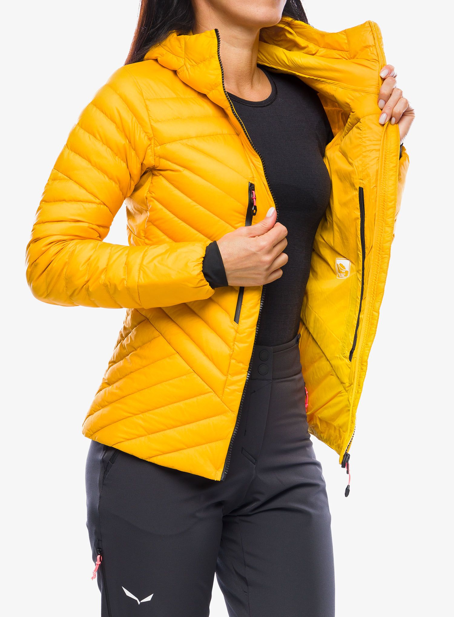 Ženska hibridna jakna Salewa Ortles Hybrid RDS DWN Jacket - gold