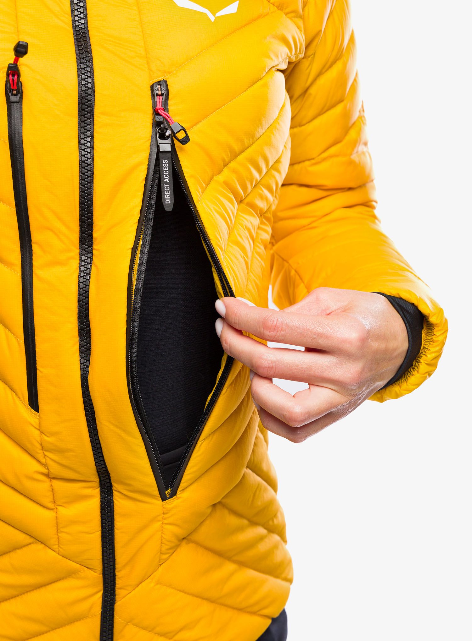 Ženska hibridna jakna Salewa Ortles Hybrid RDS DWN Jacket - gold