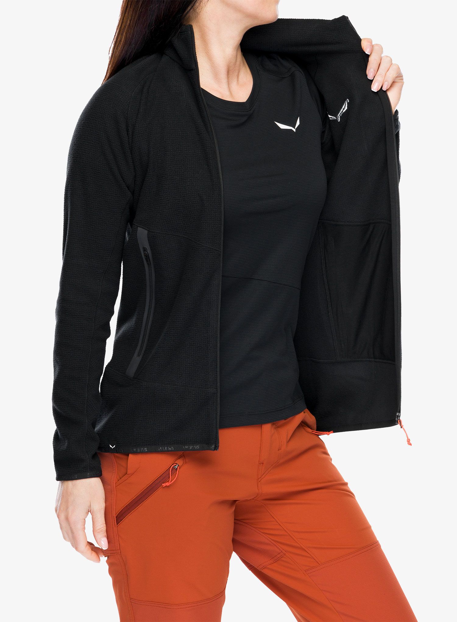 Ženska jopica z zadrgo Salewa Paganella Jacket - black out
