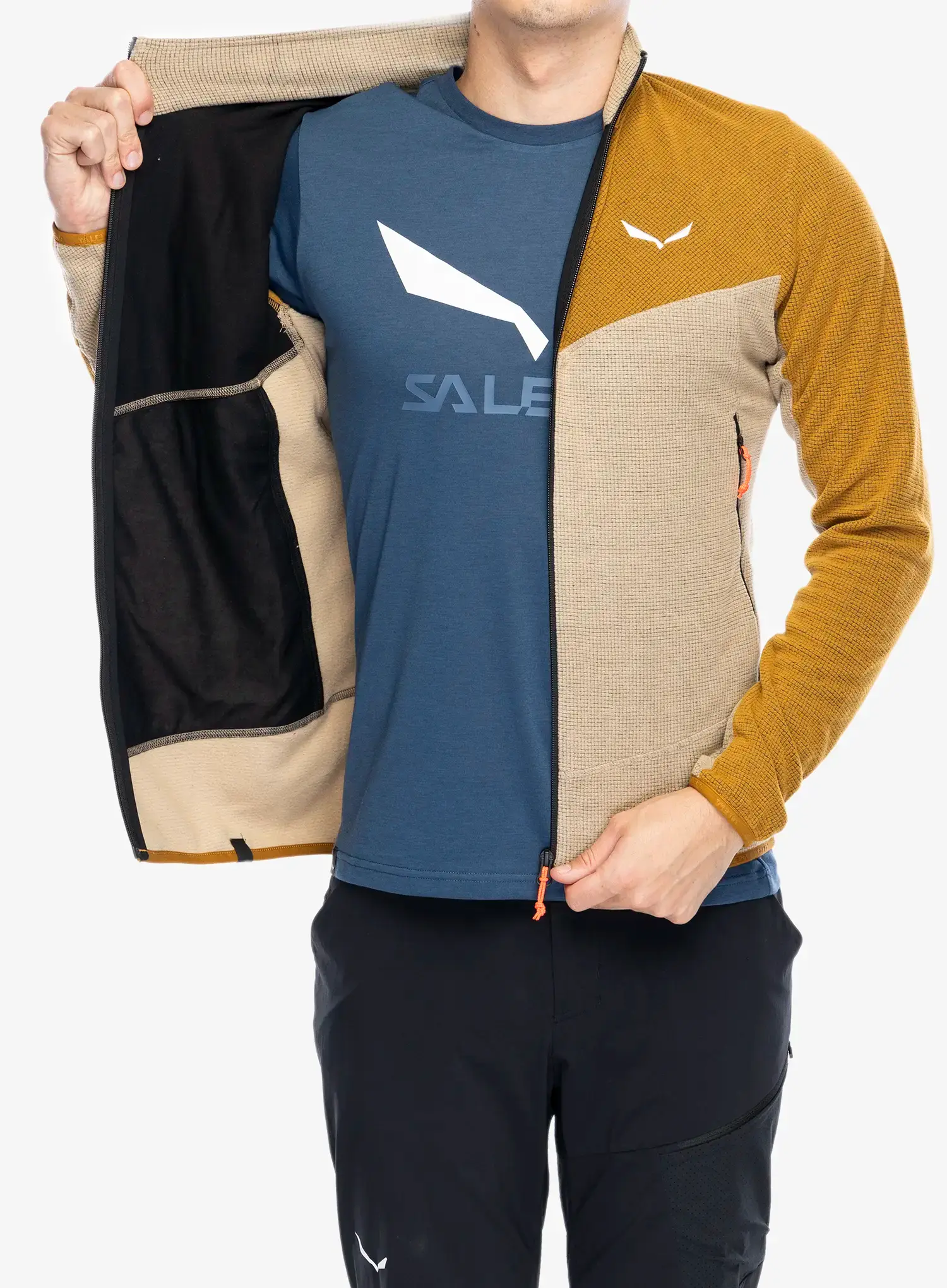 Flis Salewa Paganella Jacket  - brown/quicksand