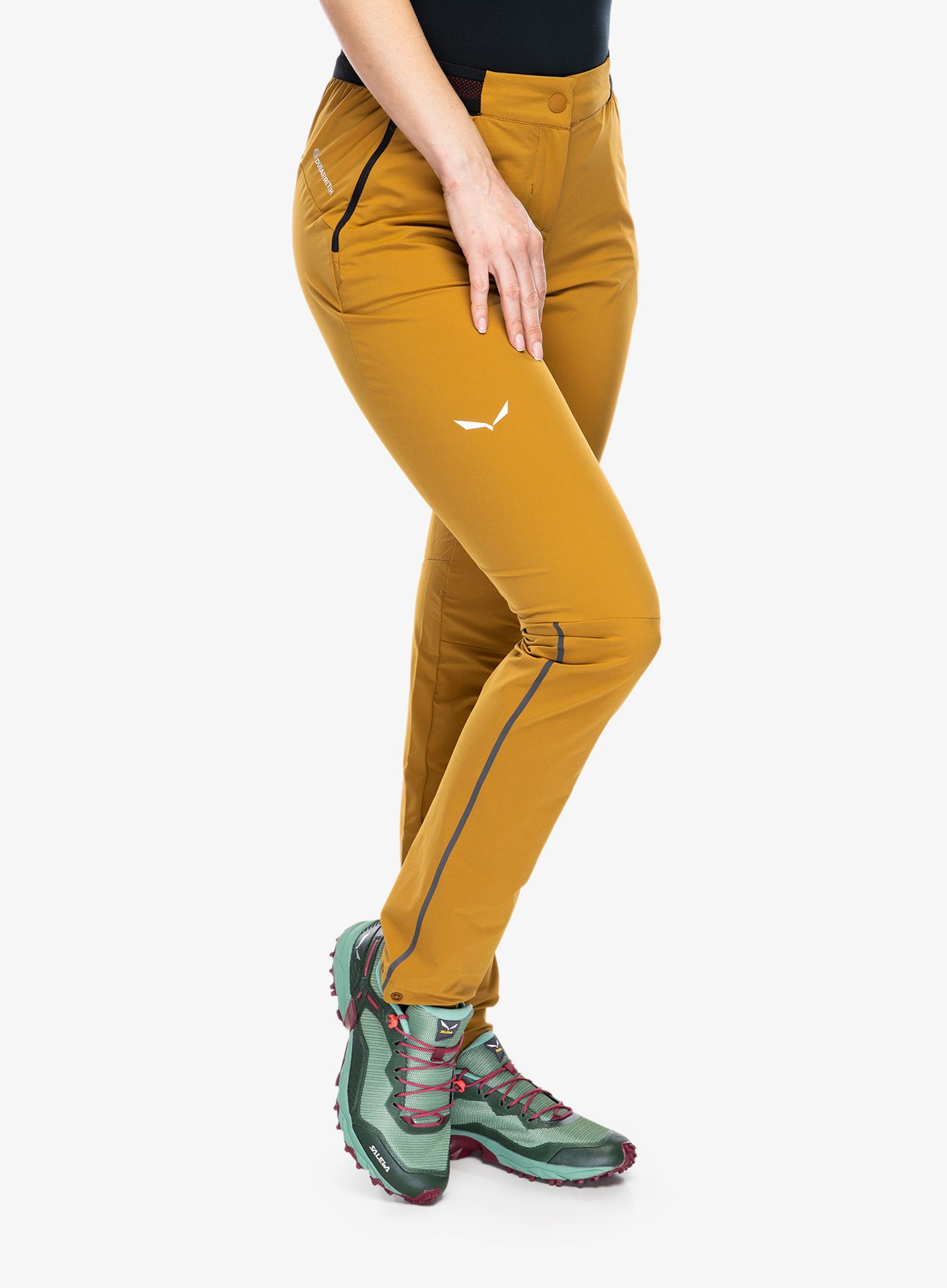Ženske pohodniške hlače Salewa Pedroc 4 DST Regular Pant - golden brown