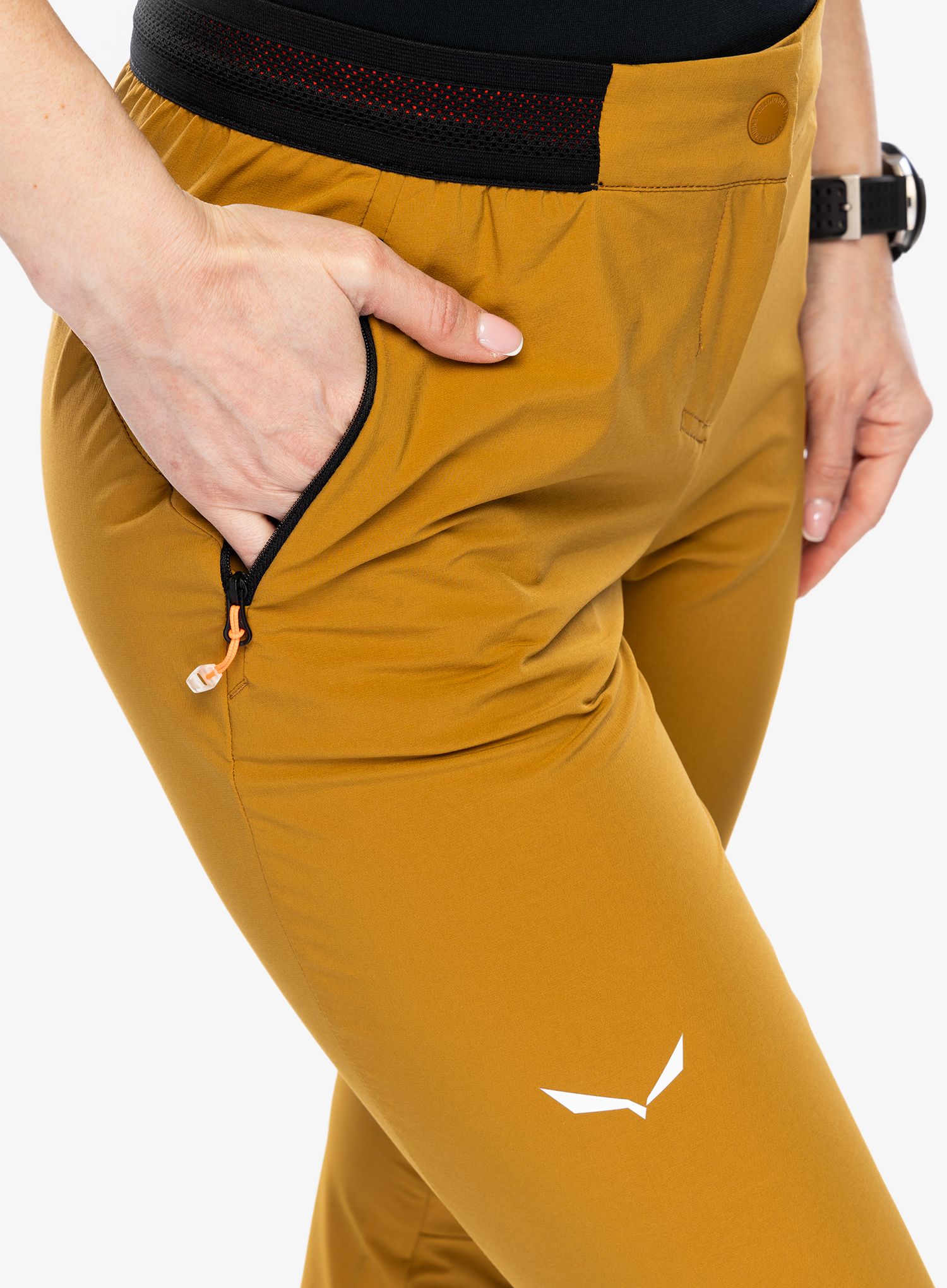 Ženske pohodniške hlače Salewa Pedroc 4 DST Regular Pant - golden brown