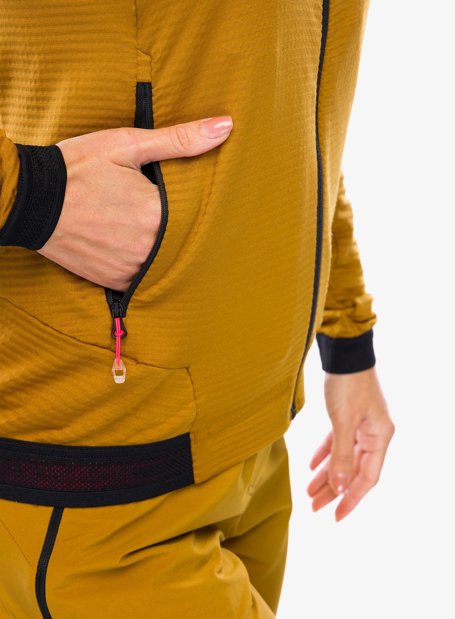 Ženska jopica z zadrgo Salewa Pedroc PL 2 Jacket - golden brown