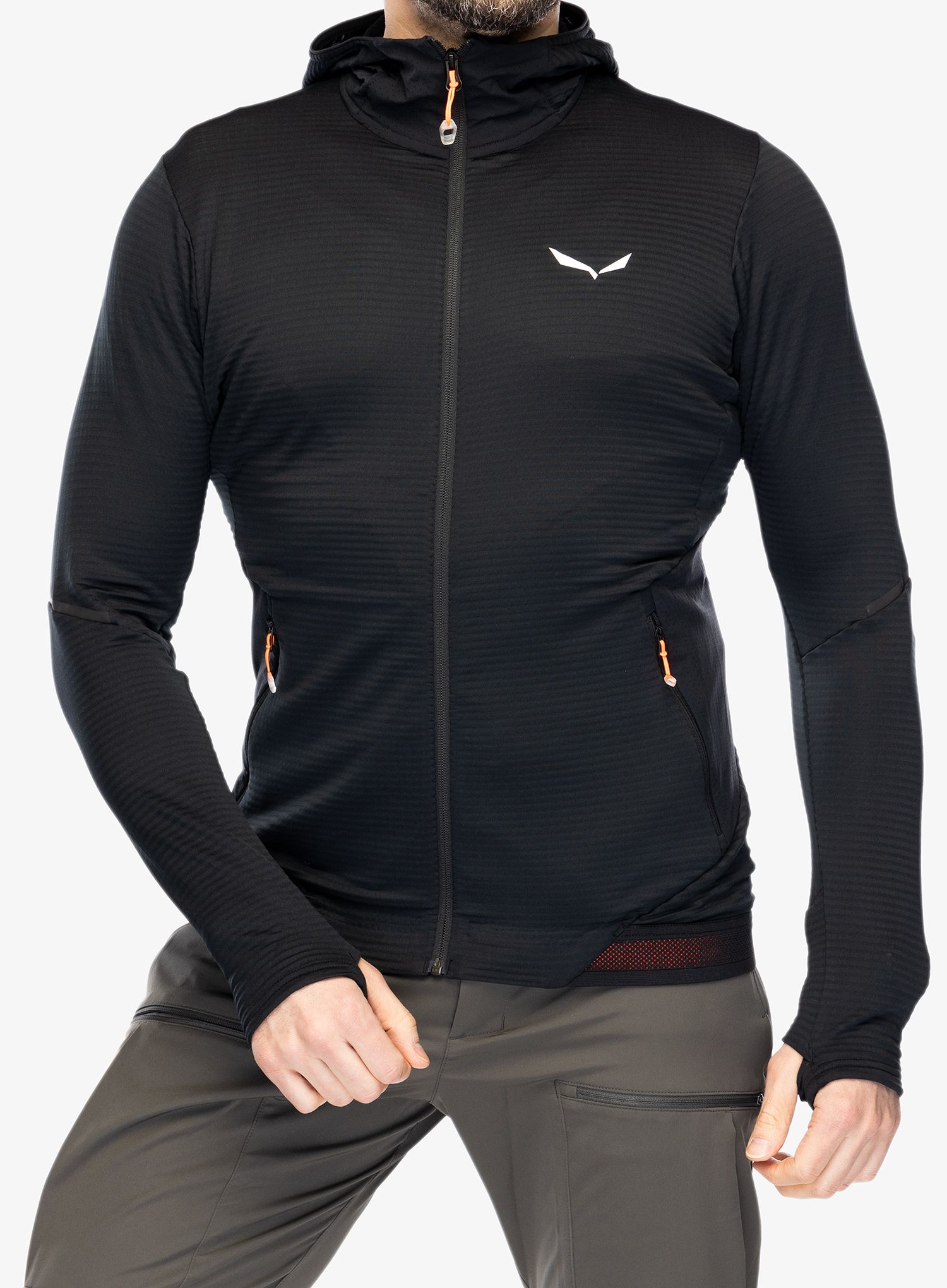 Jopica s kapuco Salewa Pedroc PL Hooded Jacket - black out