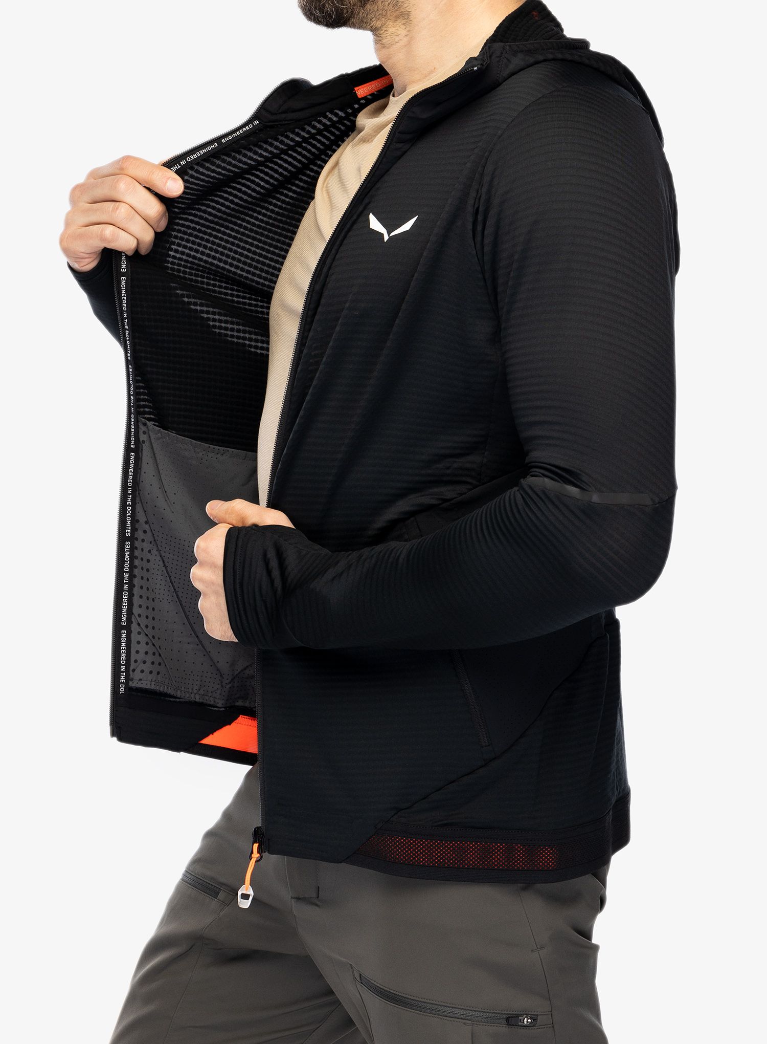 Jopica s kapuco Salewa Pedroc PL Hooded Jacket - black out