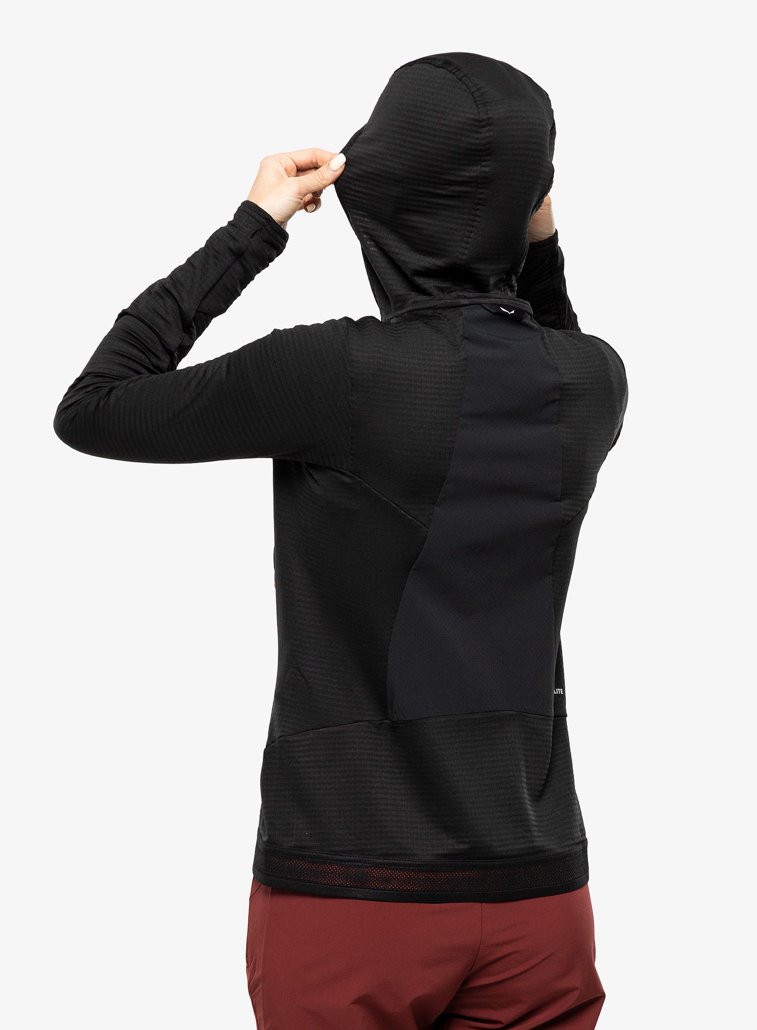 Ženska jopica Salewa Pedroc PL Hooded Jacket - black out