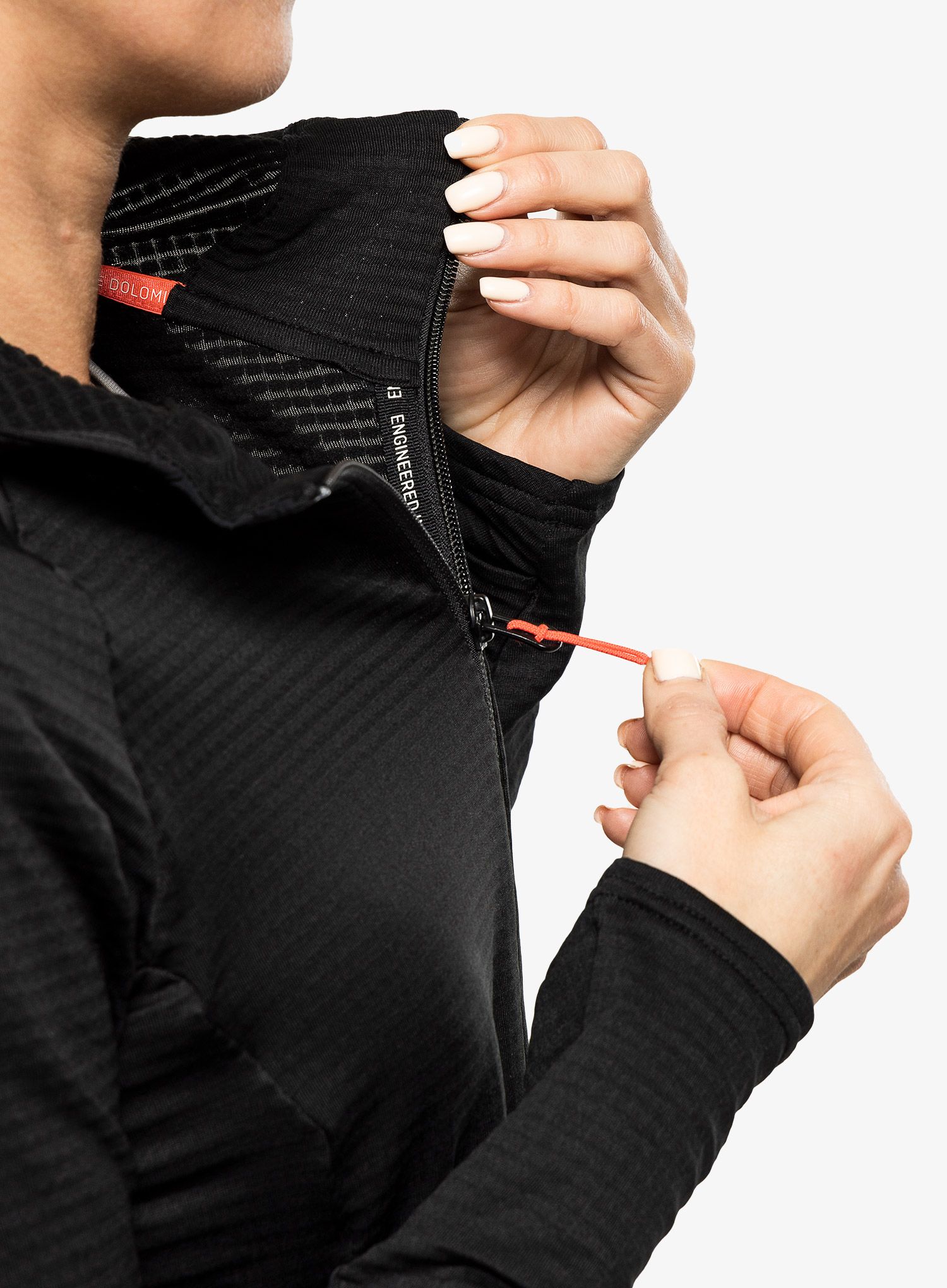 Ženska jopica Salewa Pedroc PL Hooded Jacket - black out