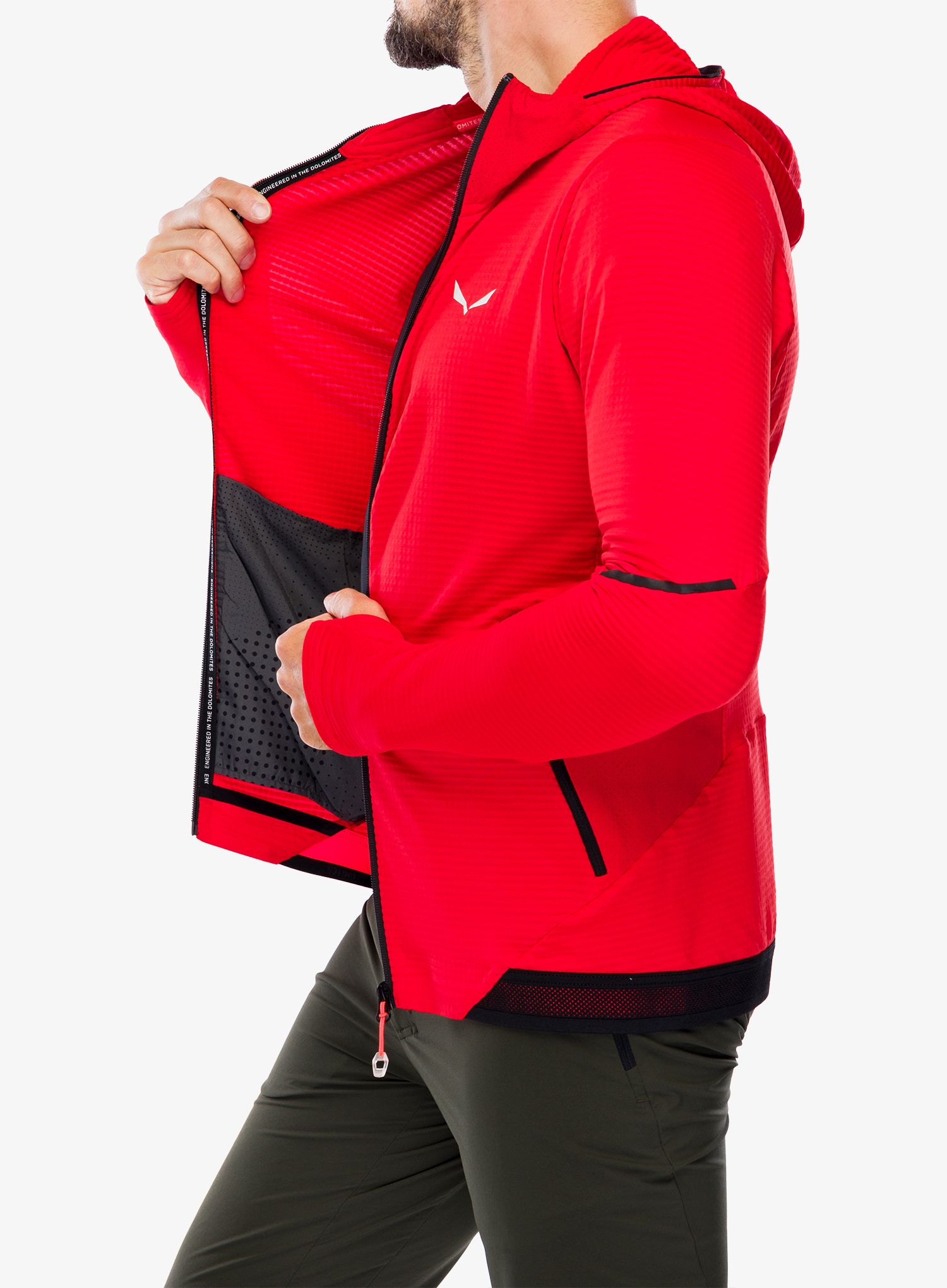 Jopica Salewa Pedroc PL Hooded Jacket - flame/flame