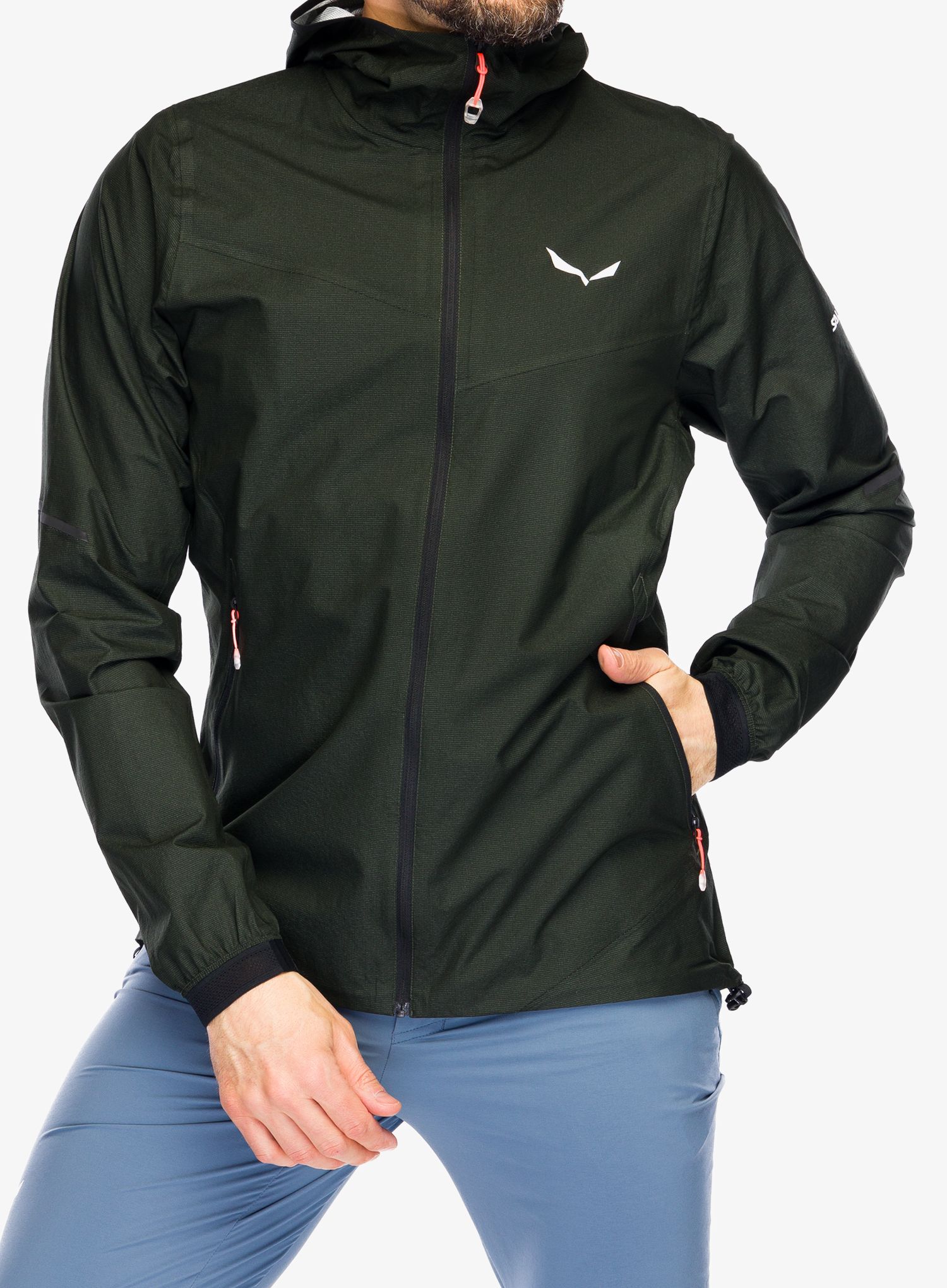 Nepremočljiva jakna Salewa Pedroc PTX 2,5L Light Jacket - dark olive