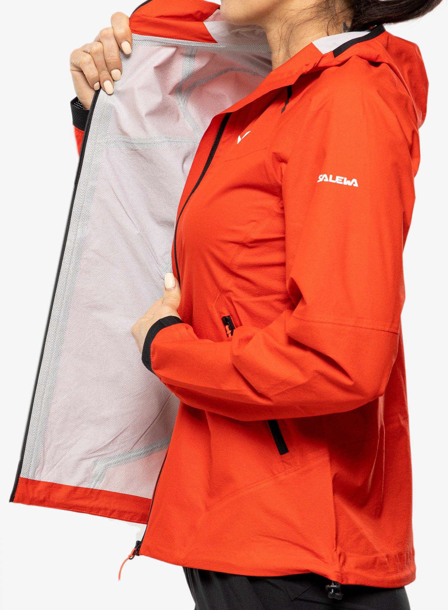 Ženska jakna Salewa Pedroc PTX 2,5L Light Jacket - flame
