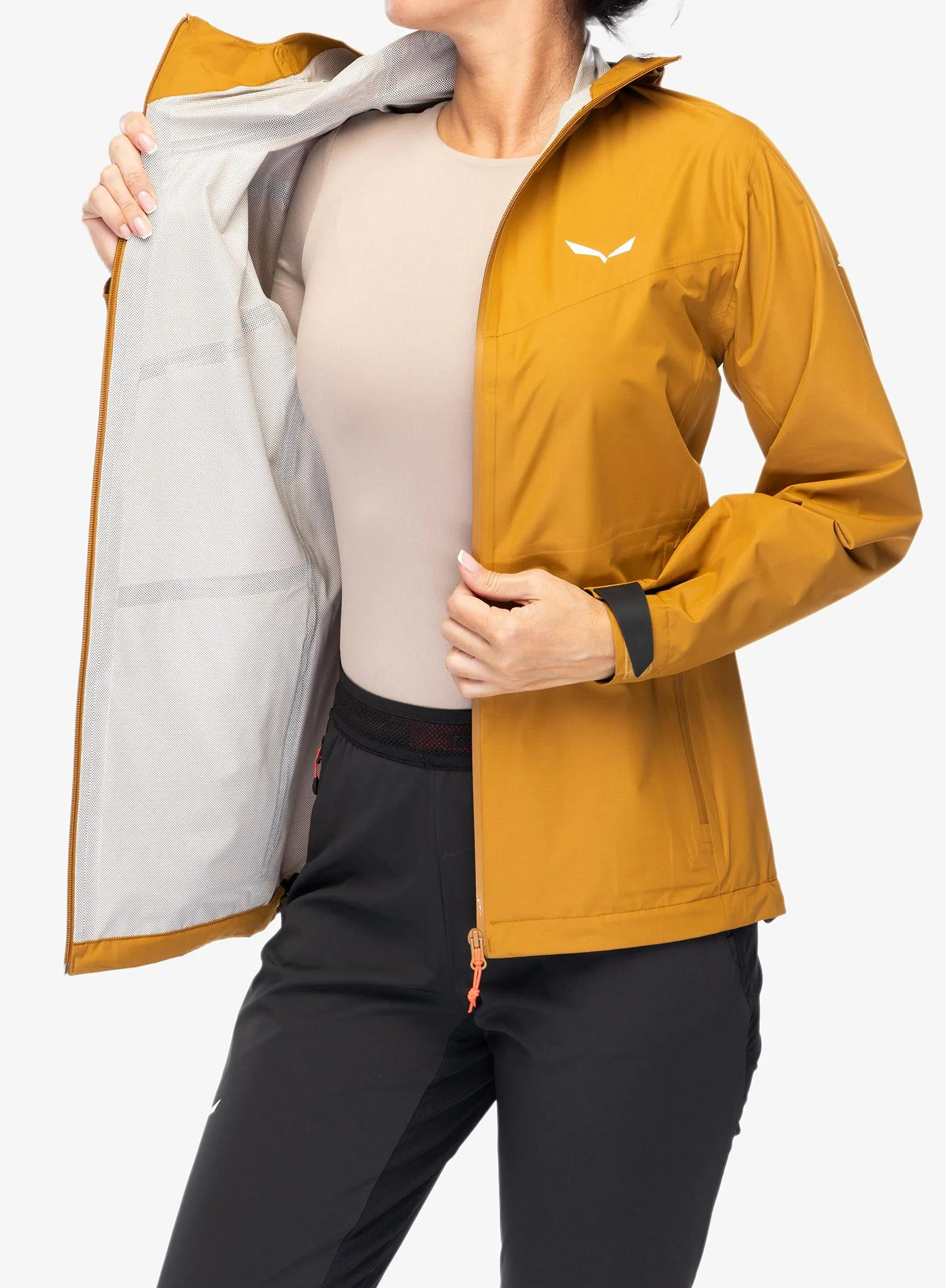 Ženska hardshell jakna Salewa Puez Aqua 4 PTX 2.5L Jacket - golden brown