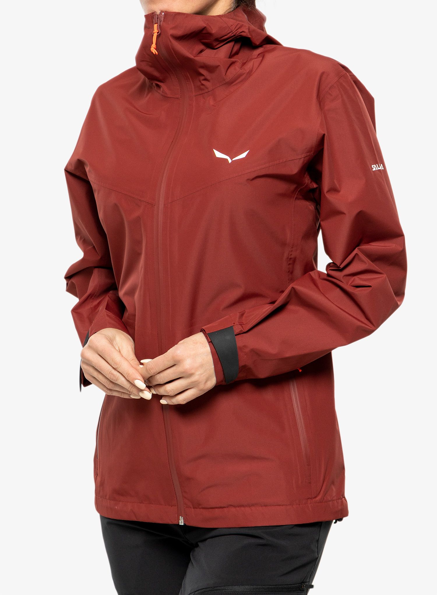 Ženska nepremočljiva jakna Salewa Puez Aqua 4 PTX 2.5L Jacket - syrah