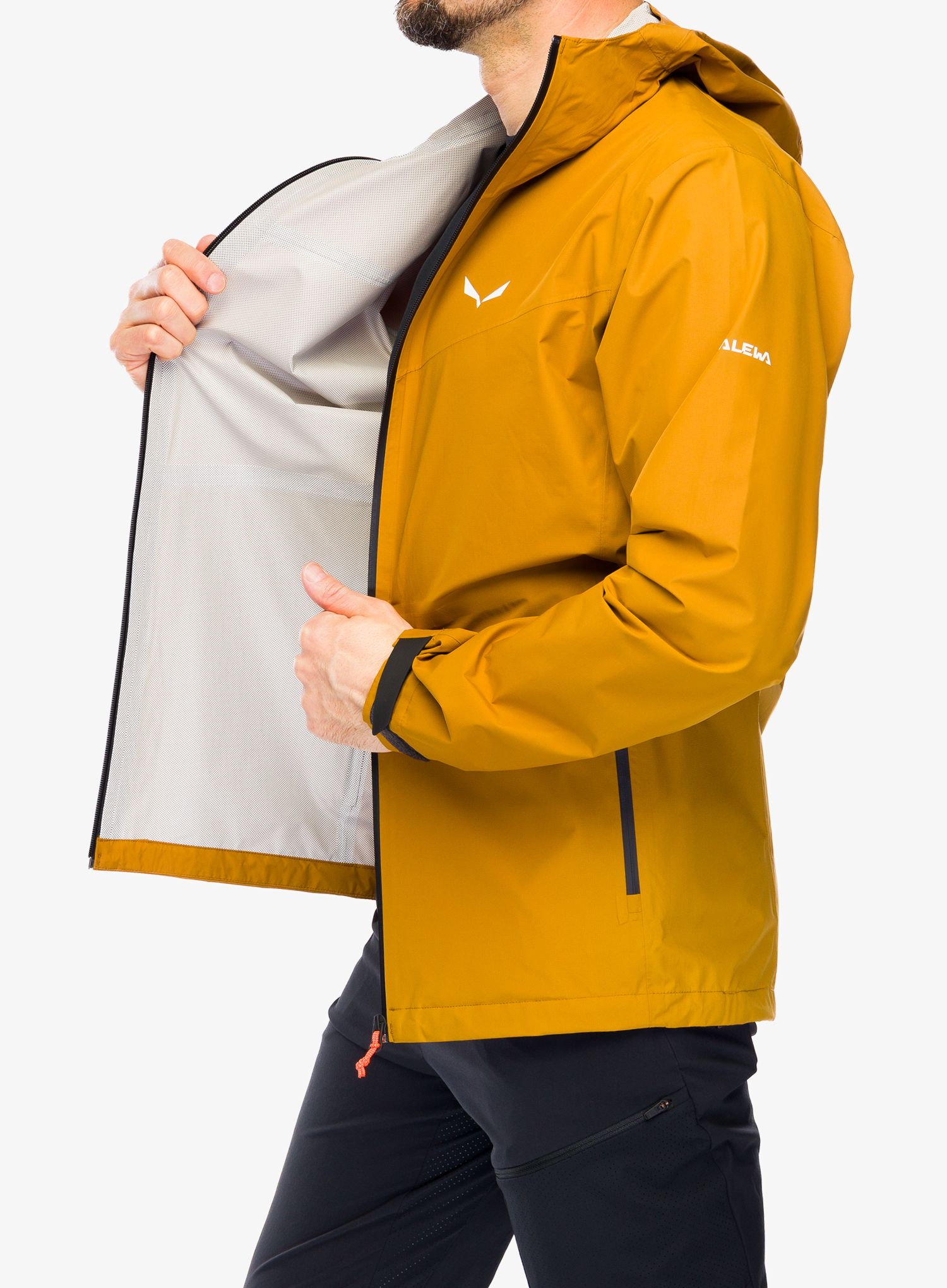 Nepremočljiva jakna Salewa Puez Aqua 4 PTX 2,5L Jacket - golden brown