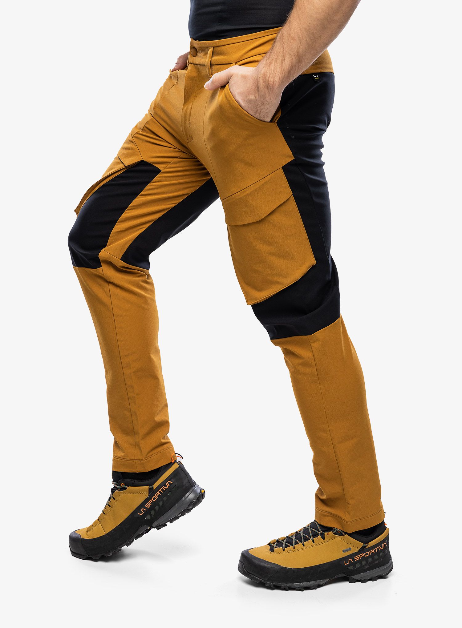 Pohodne hlače Salewa Puez DST Warm Cargo Pants - golden brown