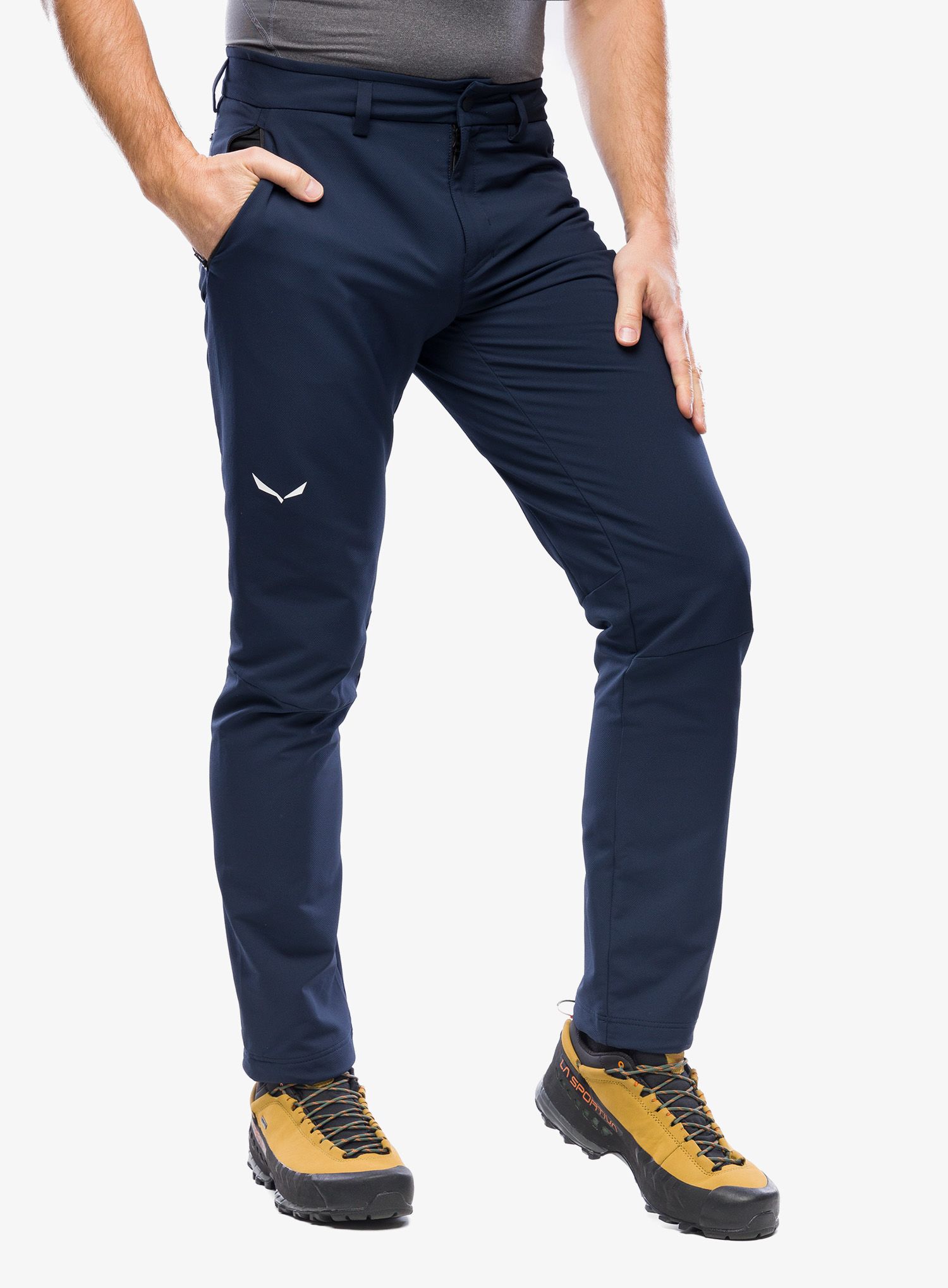 Softshell hlače Salewa Puez Dolomitic 2 DST Reg Pant - navy blazer