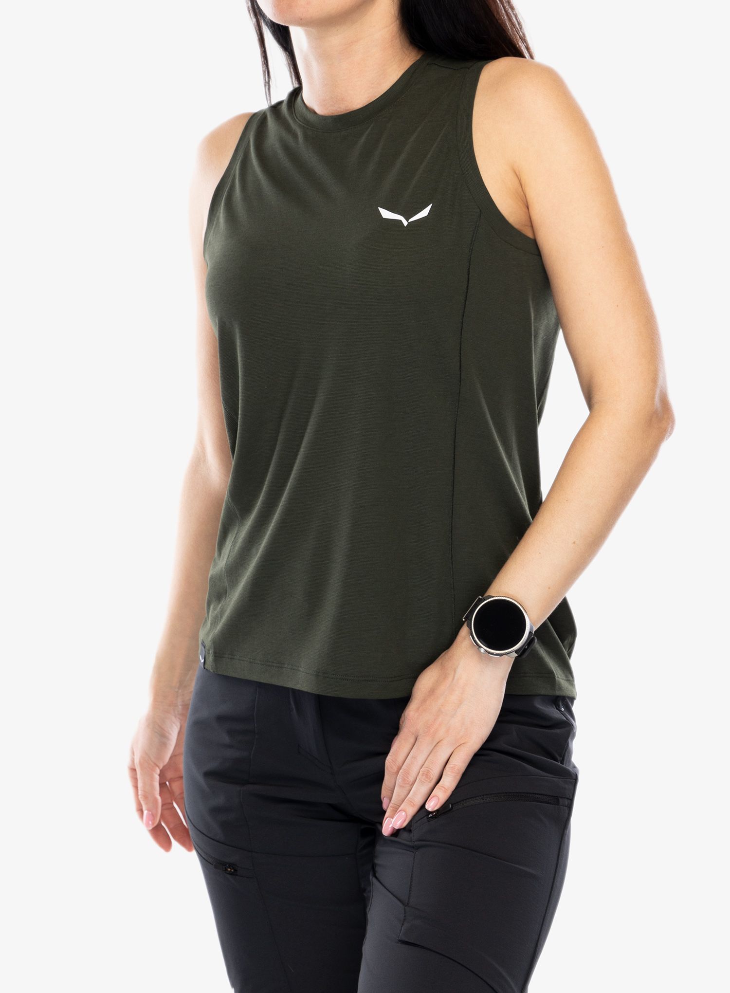 Ženska termo majica Salewa Puez Dry Tankt - dark olive