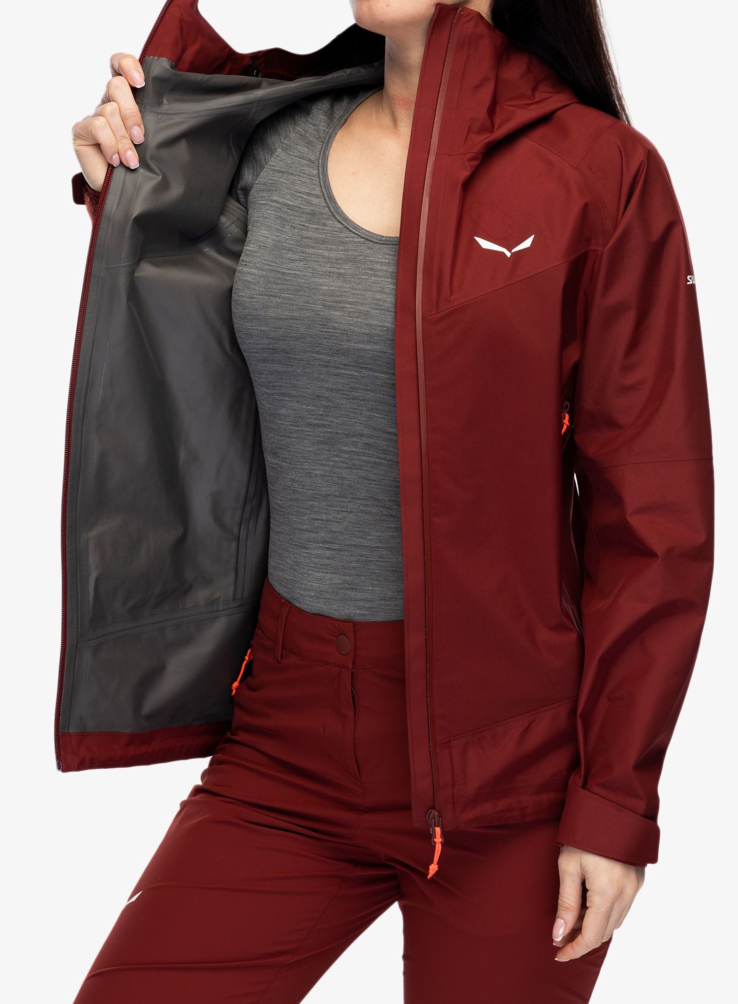 Ženska hardshell jakna Salewa Puez GTX Paclite Jacket - syrah