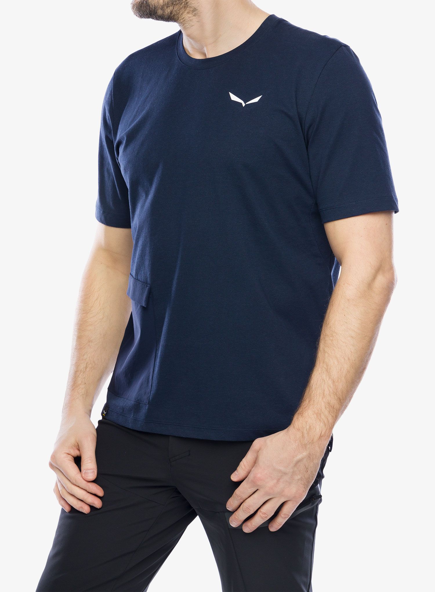 Bombažna majica Salewa Puez Hemp T-Shirt - navy blazer
