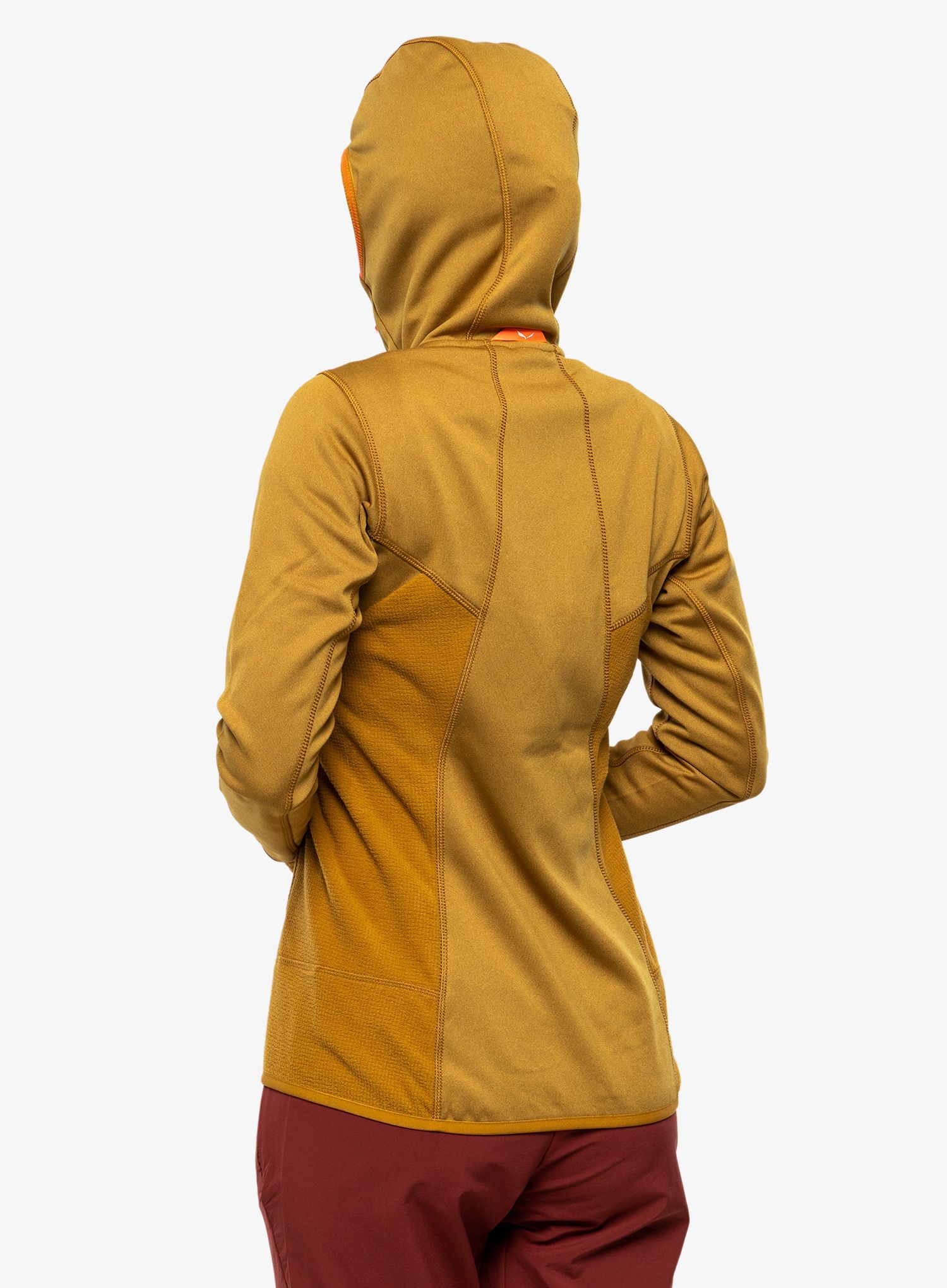 Ženski flis Salewa Puez Hybrid PL Full-Zip - golden brown melange