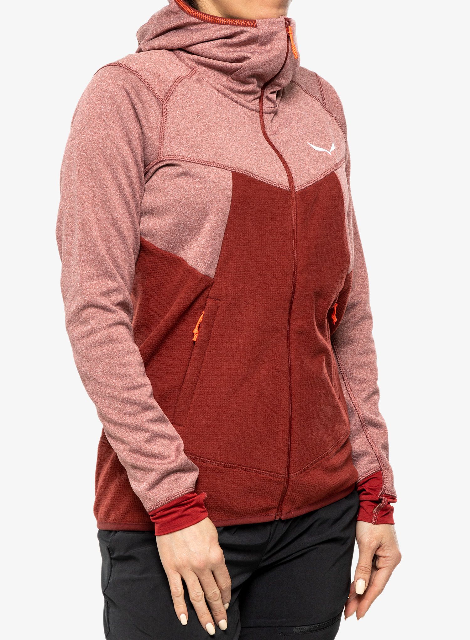 Ženska jopica Salewa Puez Hybrid PL Full-Zip - syrah malenge