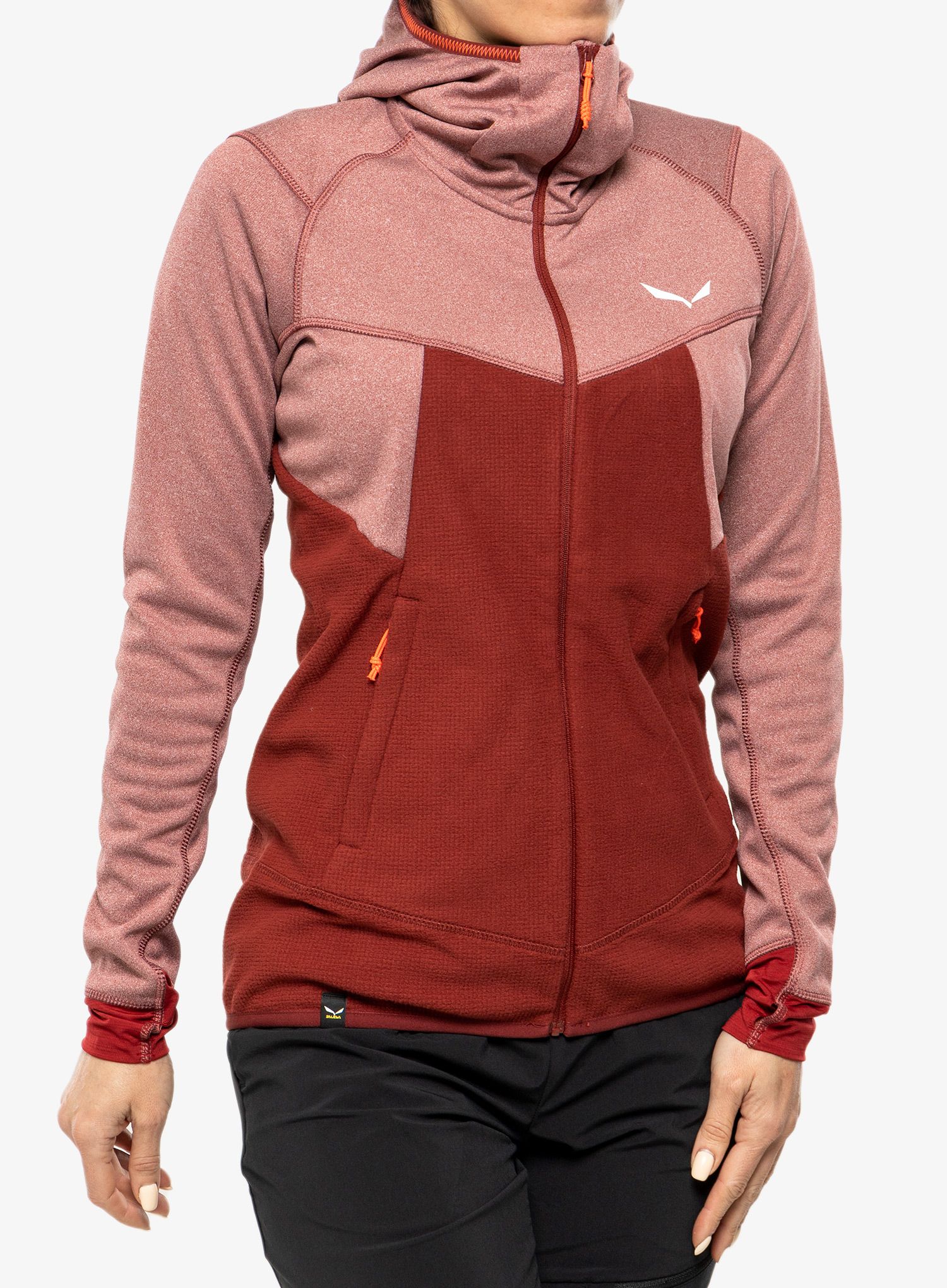 Ženska jopica Salewa Puez Hybrid PL Full-Zip - syrah malenge