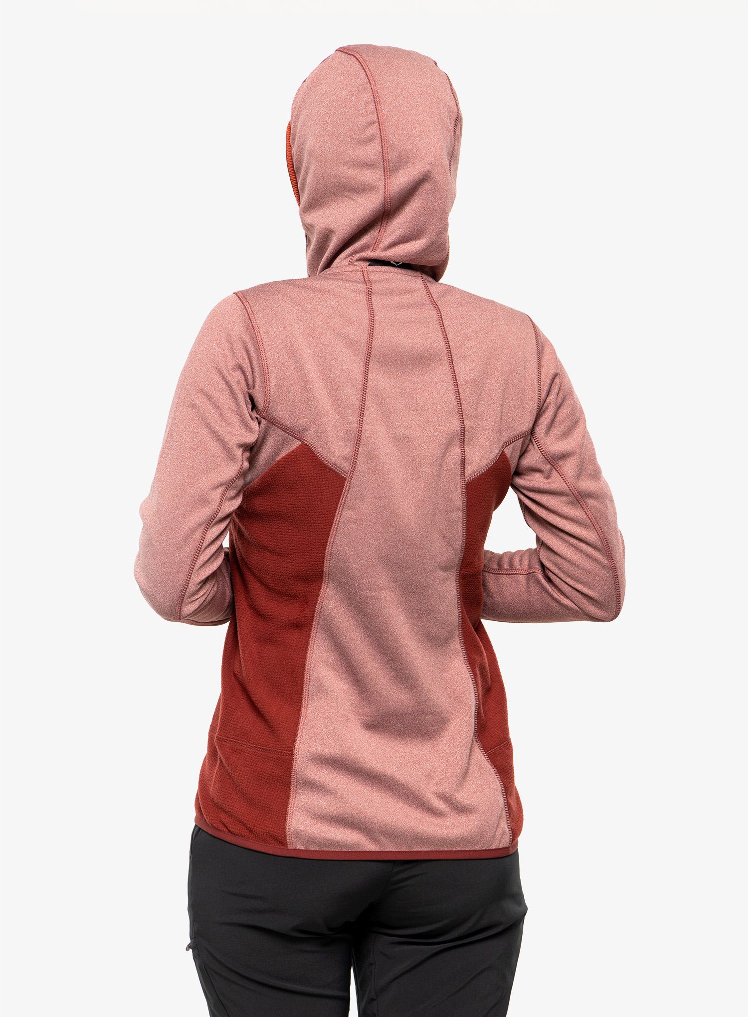 Ženska jopica Salewa Puez Hybrid PL Full-Zip - syrah malenge