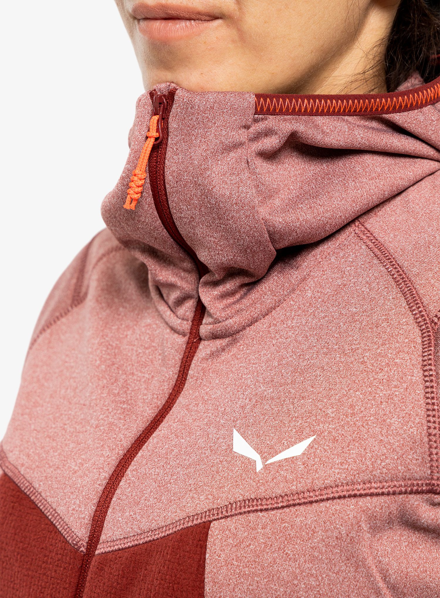 Ženska jopica Salewa Puez Hybrid PL Full-Zip - syrah malenge