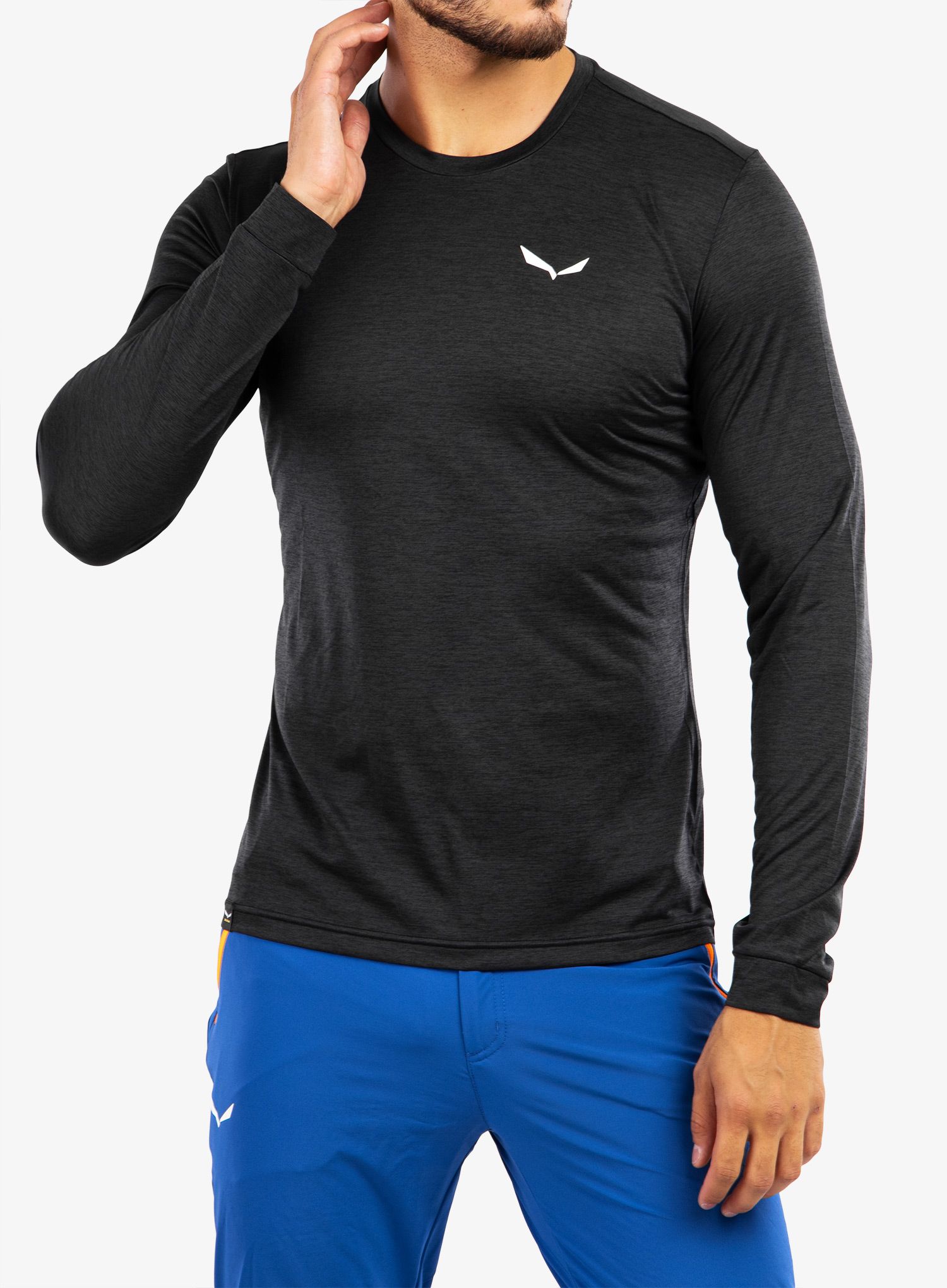 Jopica Salewa Puez Melange Dry L/S Tee - black out melange
