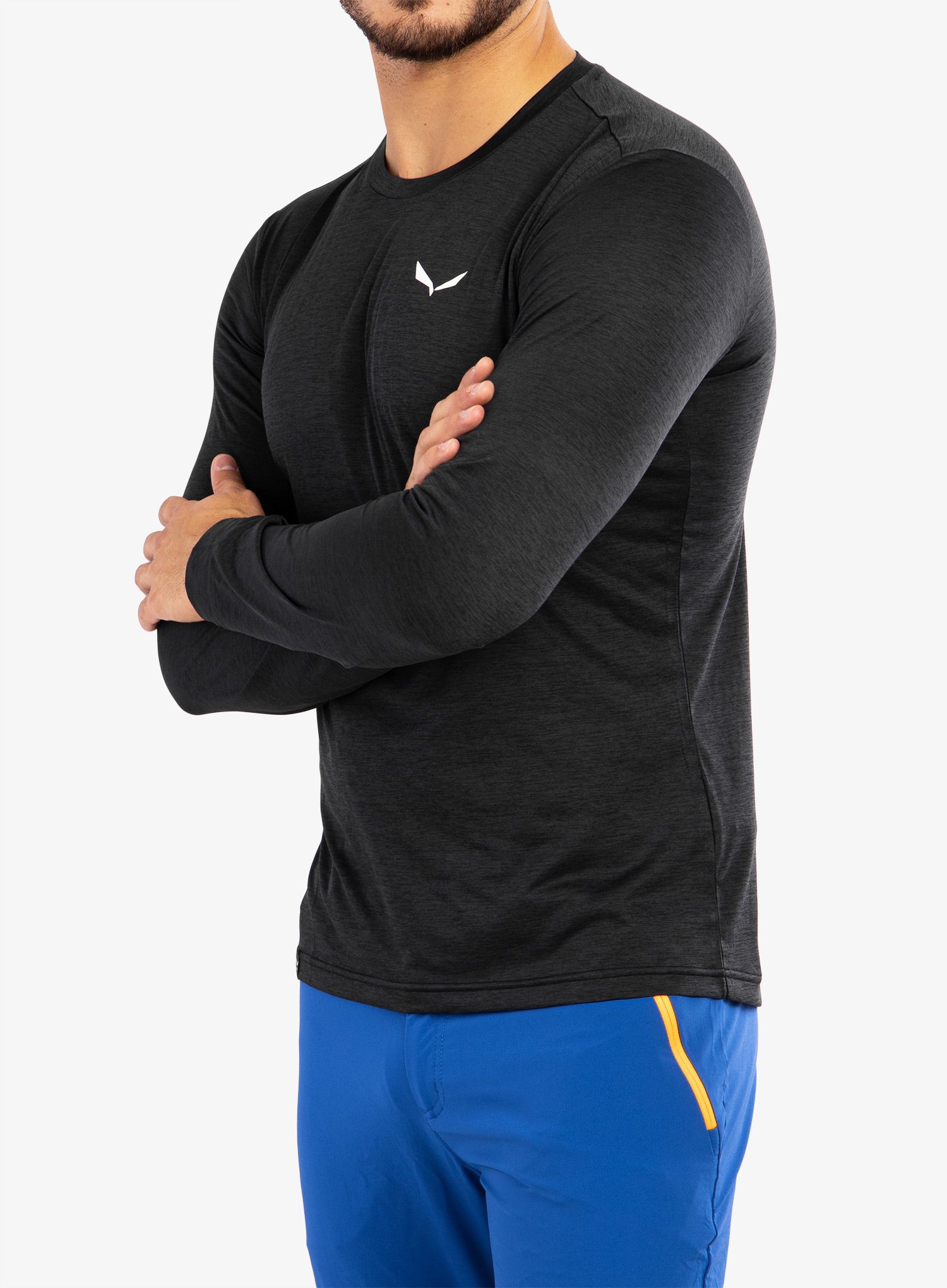 Jopica Salewa Puez Melange Dry L/S Tee - black out melange